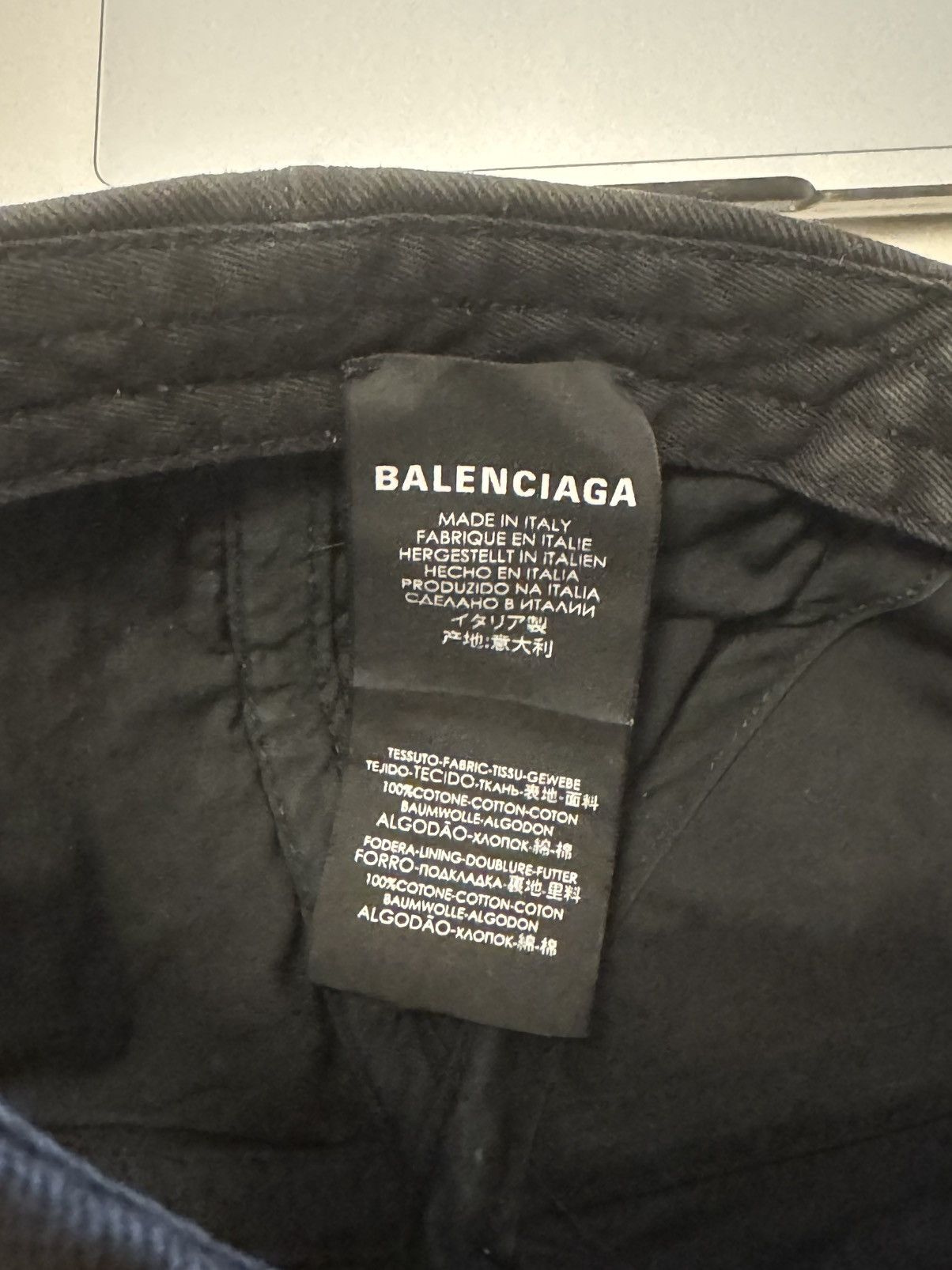 Balenciaga Washed Denim Logo Cap Size ONE SIZE - 3 Thumbnail