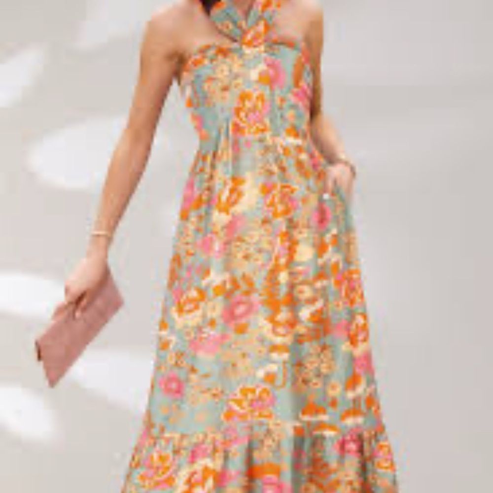 Other NWT Grace Karin Vibrant Floral Fabric Size L / US 10 / IT 46 - 1 Thumbnail