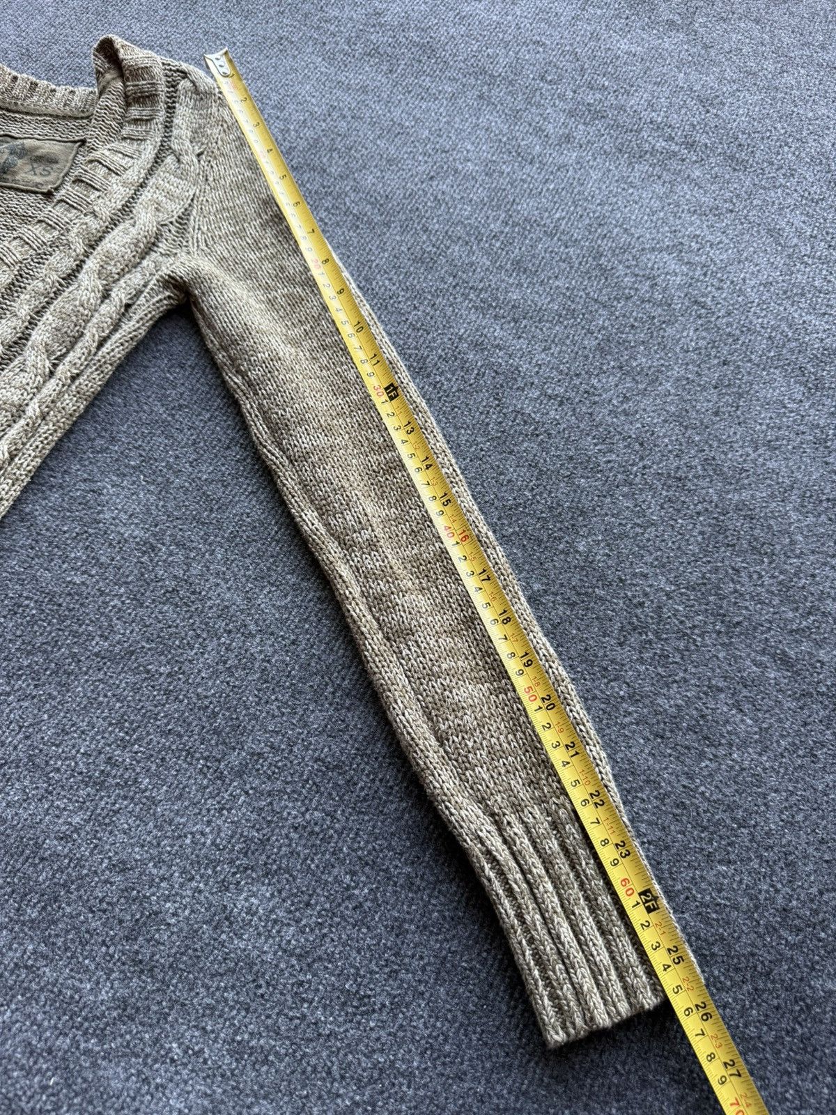 Japanese Brand Avant Garde Japanese 00s Cable Knit Sweater Dress Olive XS Size XS / US 0-2 / IT 36-38 - 17 Thumbnail