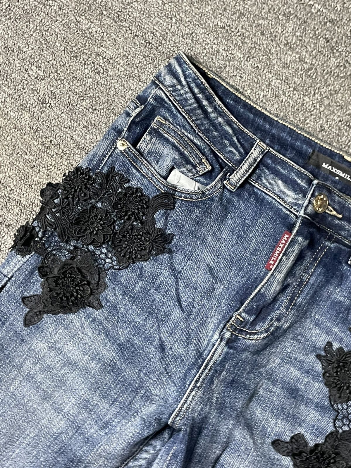 Japanese Brand × Vintage Hysteric Glamour x MaxSmile Jeans with Lace (90) Size 27" / US 4 / IT 40 - 6 Thumbnail