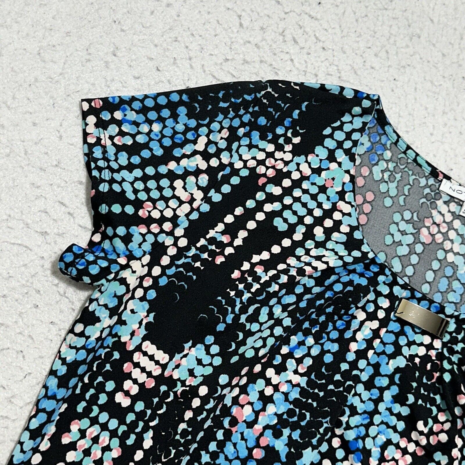 Other Notations Small Crewneck T Shirt Blue Black Blouse Top Size S / US 4 / IT 40 - 6 Thumbnail