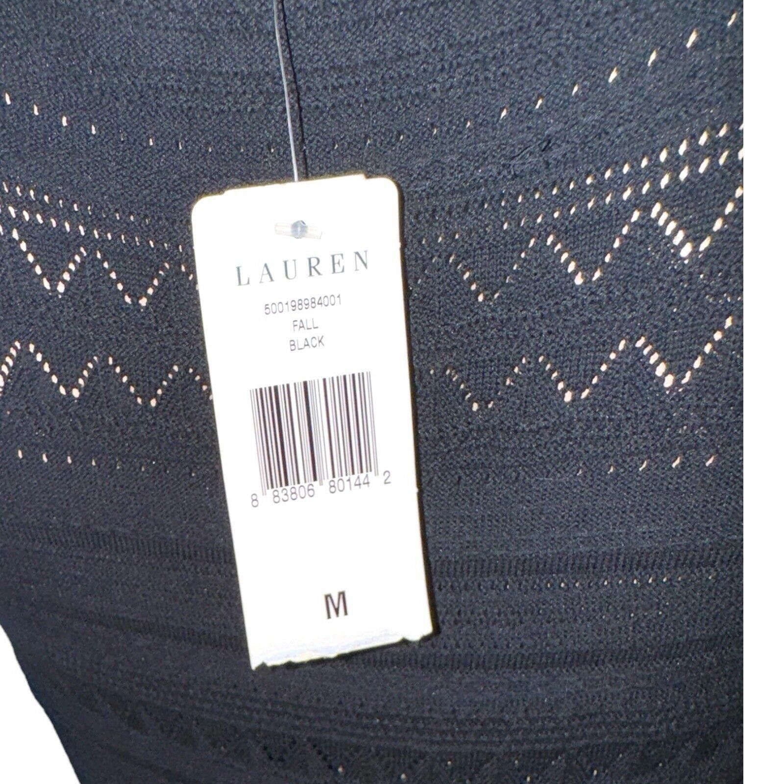 Polo Ralph Lauren NWT Ralph Lauren Black Pointelle Knit Sweater LBD Dress Sz M Size M / US 6-8 / IT 42-44 - 8 Thumbnail