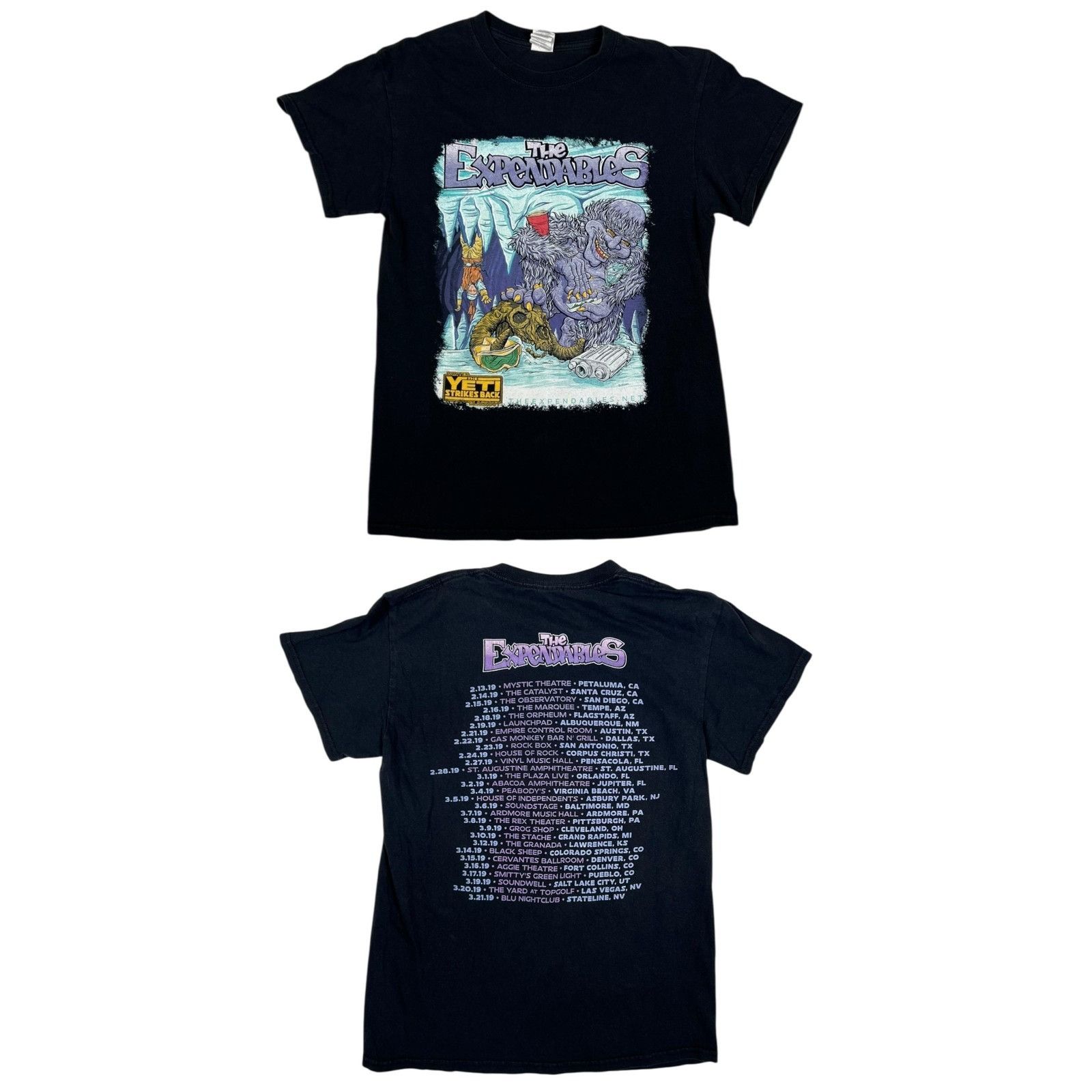 Gildan The Expendables Yeti Strikes Back T-Shirt Mens Small Black 2 Size US S / EU 44-46 / 1 - 1 Thumbnail