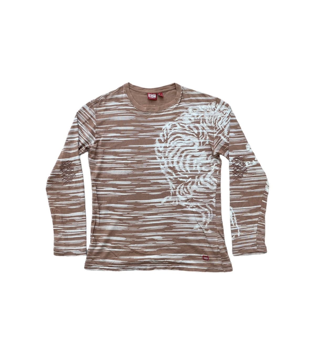 image of Onitsuka Tiger Long Sleeve T Shirt in Brown, Men's (Size Medium)