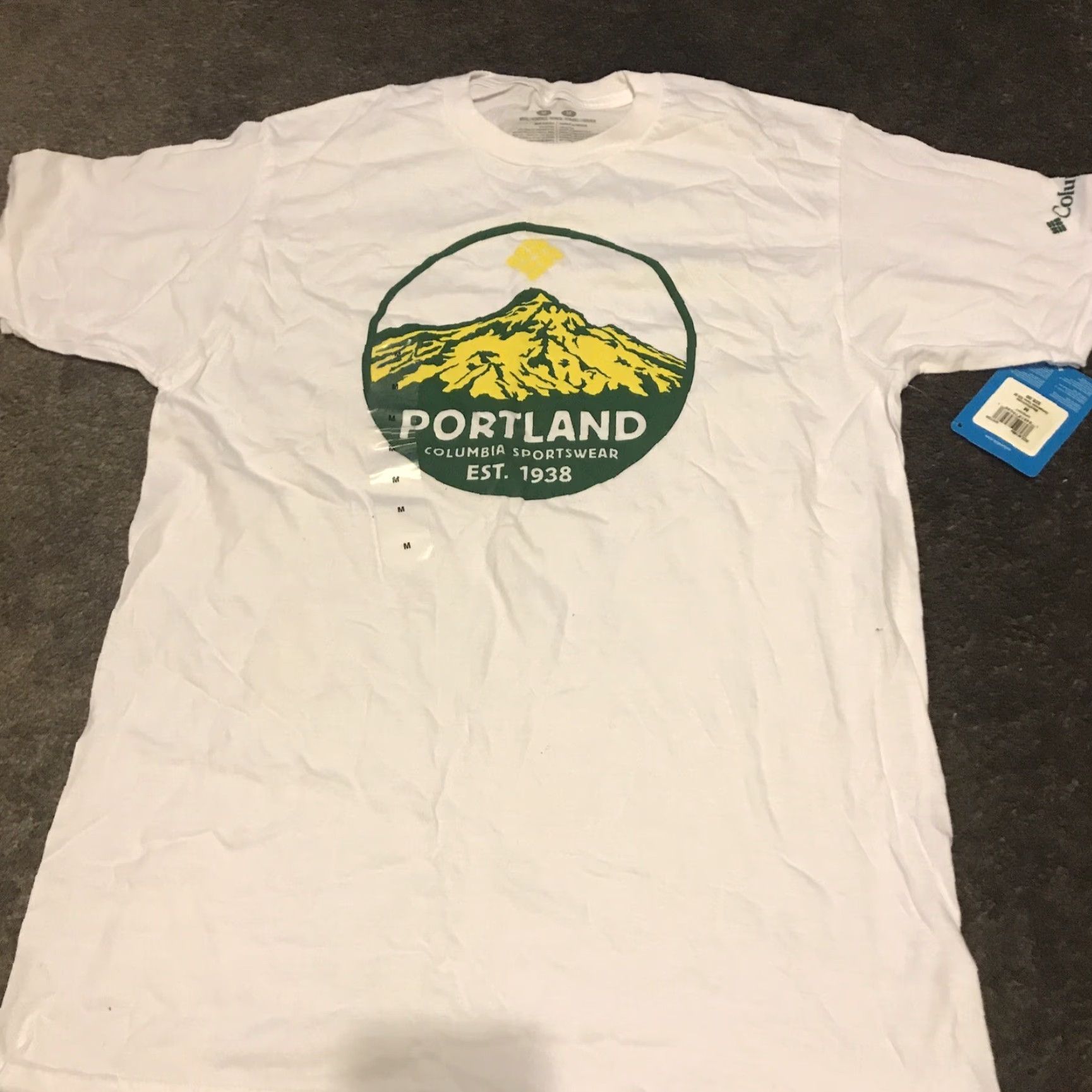 Vintage Columbia Shirt Men's Medium Portland Oregon White Graphic Tee Size US M / EU 48-50 / 2 - 2 Thumbnail
