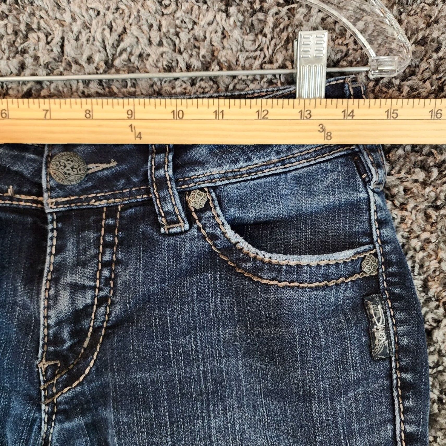 Vintage SILVER Suki Surplus Bootcut Jeans Size 28 Blue Metal Womens Size 28" / US 6 / IT 42 - 4 Thumbnail