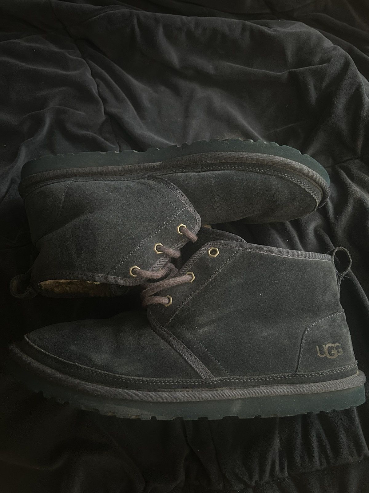 Ugg UGG Men's Neumel Suede Casual Boots (Navy) Size US 11 / EU 44 - 2 Thumbnail