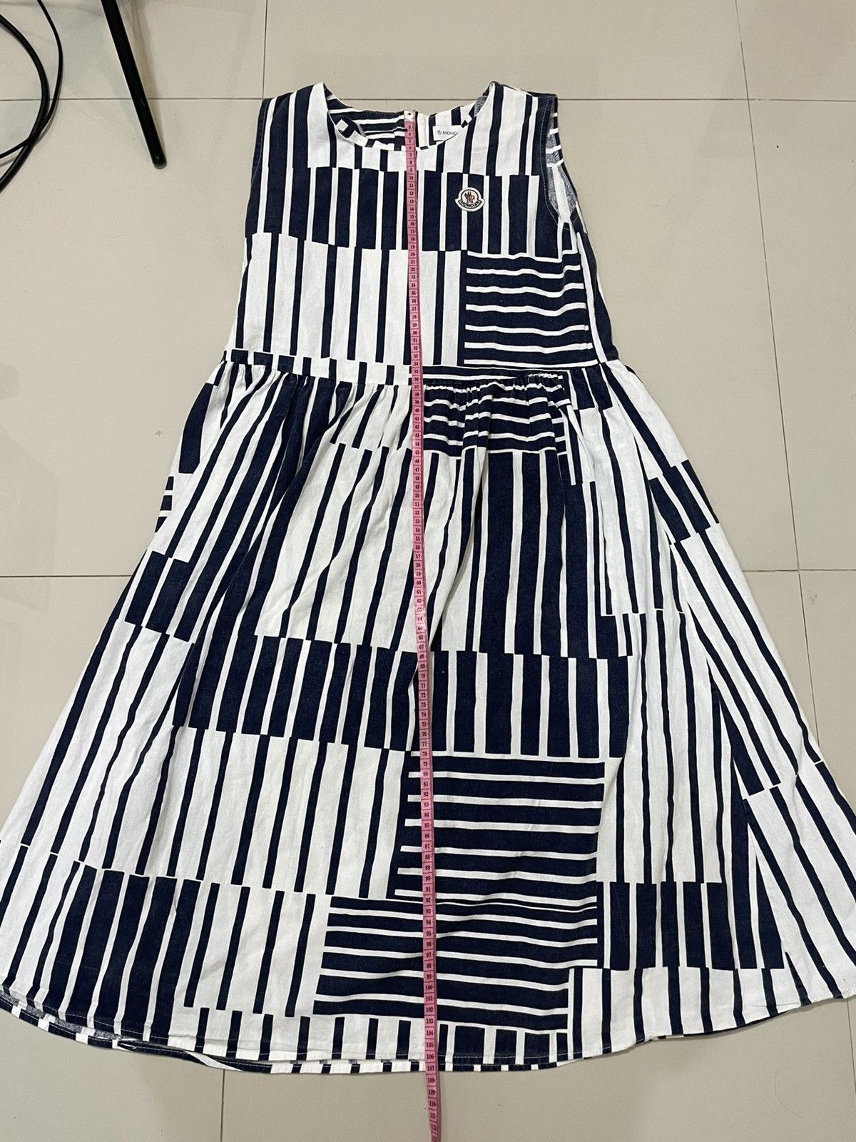 Moncler 2000s Moncler Sleeveless Striped Patchwork Dress Y2K Loro Size M / US 6-8 / IT 42-44 - 7 Thumbnail
