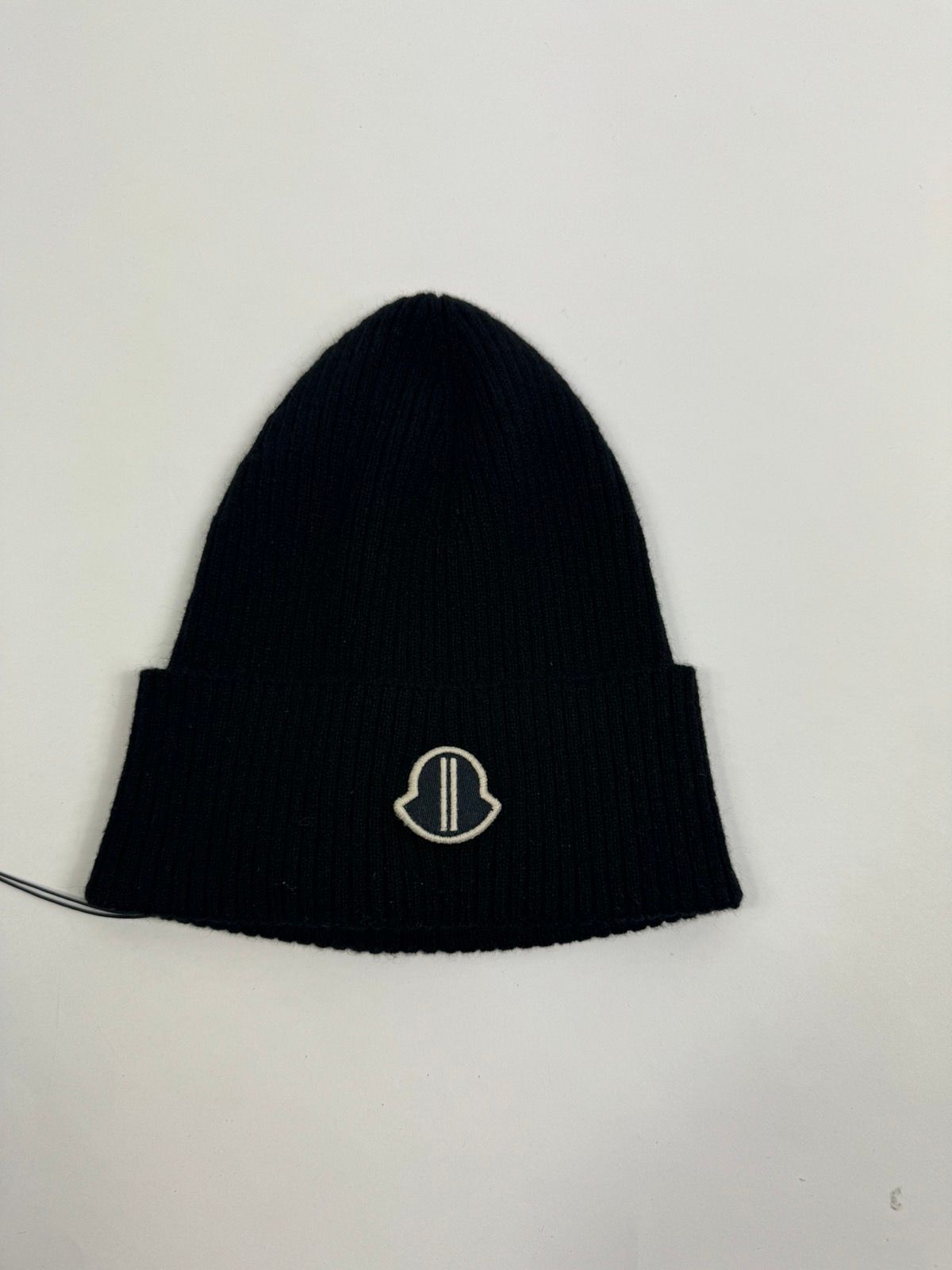 Pre-owned Moncler X Rick Owens Logo Beanie In Black