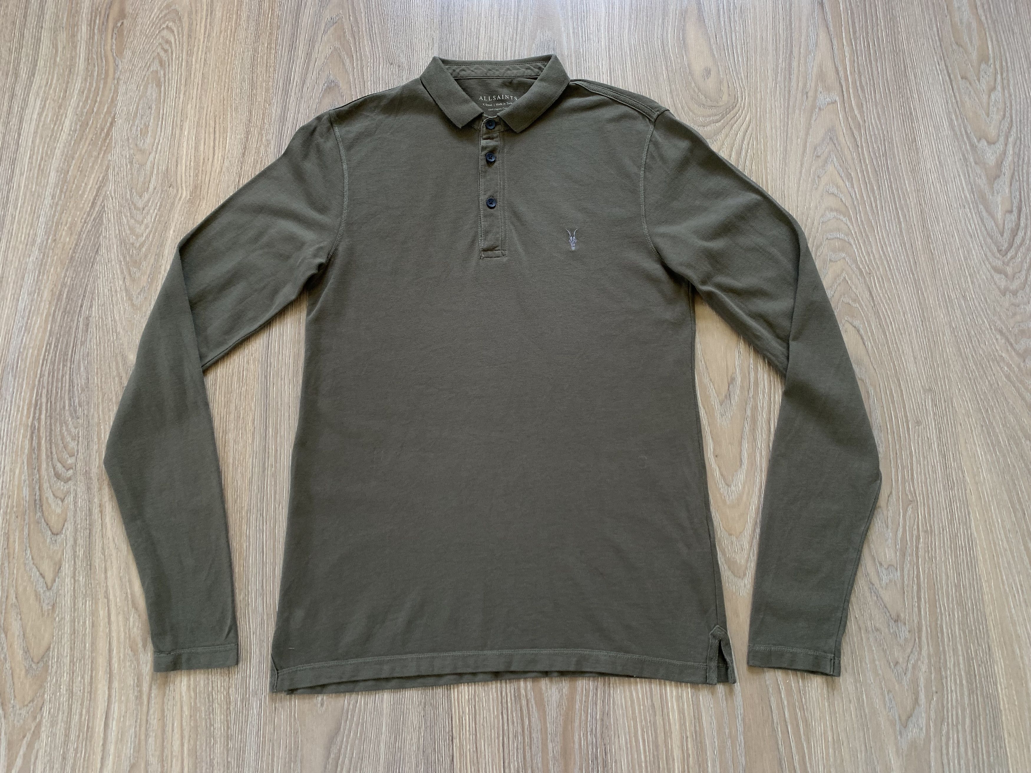 Allsaints Allsaints Khaki Long Sleeve Polo T Shirt Size US XS / EU 42 / 0 - 2 Thumbnail