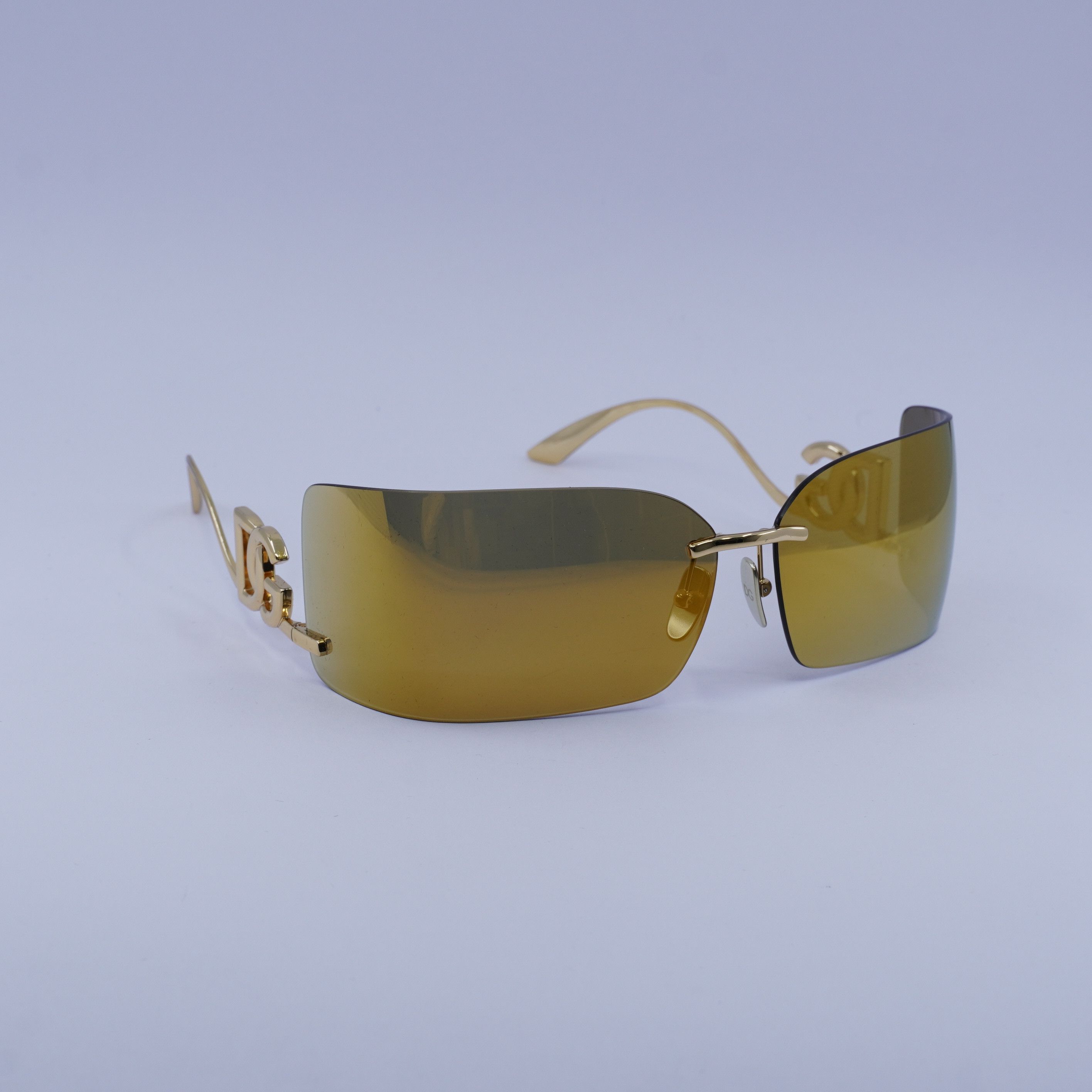 Dolce & Gabbana DG2320 02/87 Shield Sunglasses - Shiny Gold/Grey DOLCE & GABBANA DG2310 02 87 Gold Grey Women main image 2