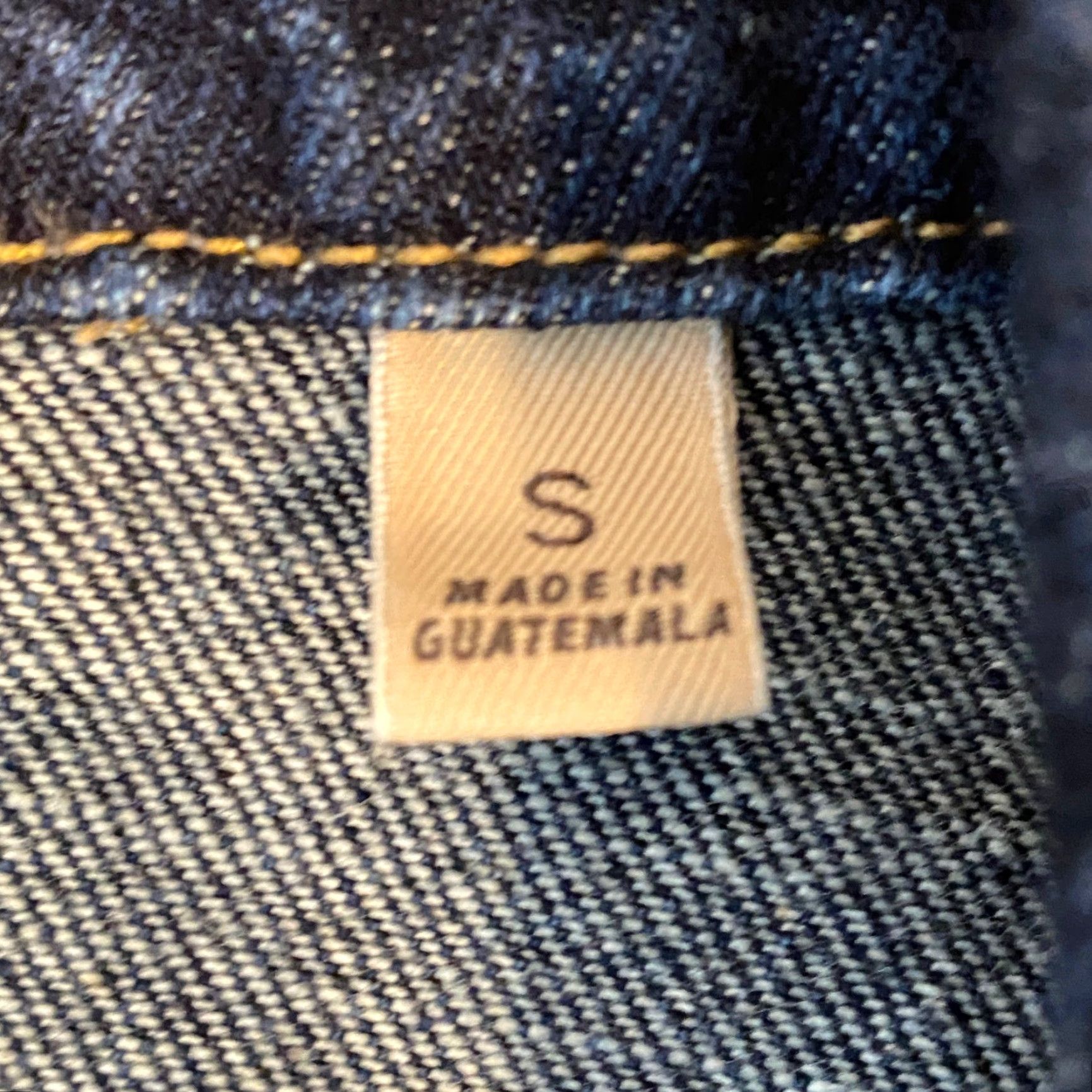 Denime J Crew Jacket Denim Trucker Mens Dark Wash Button-Down Short Length Blue Regular Size S | Casual Size US 29 - 4 Thumbnail