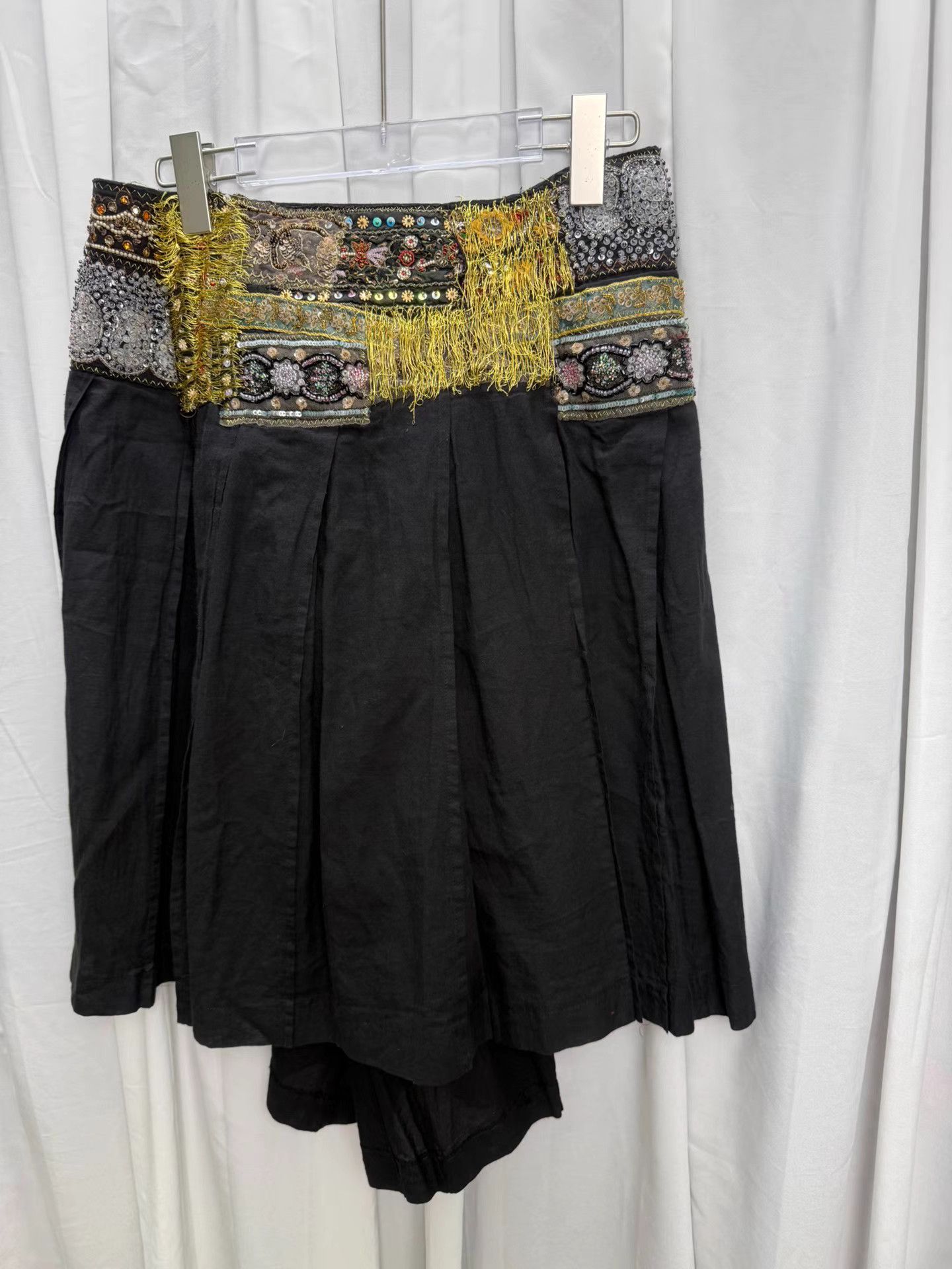 Comme des Garcons Comme des Garcons Heavy Sashiko Metal Embellished Skirt K20 Size 24" / US 00 / IT 34 - 6 Thumbnail