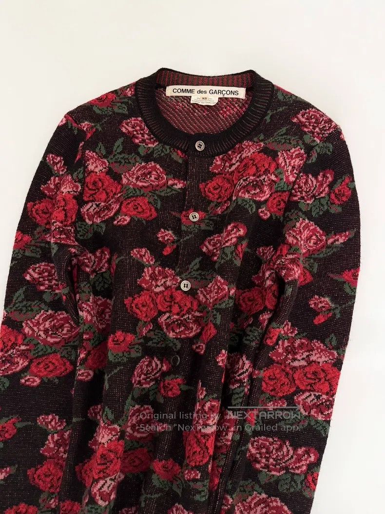Comme des Garcons Comme Des Garcons Rose knitted cardigan Size XS / US 0-2 / IT 36-38 - 3 Thumbnail
