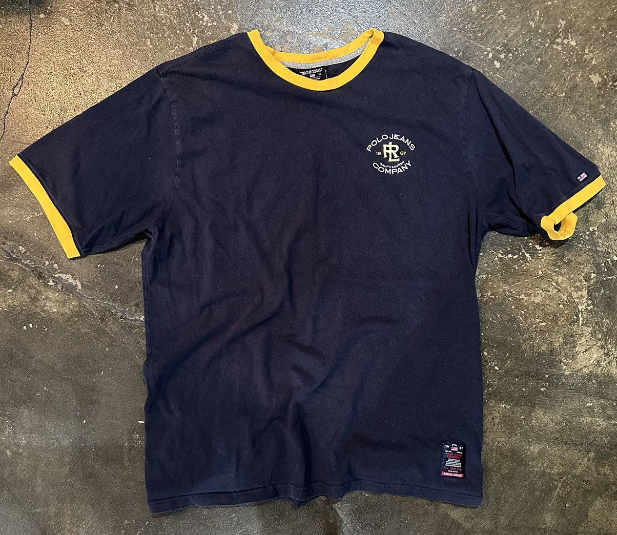 Polo Ralph Lauren × Vintage Vintage 90s Polo Jeans Company Tee Size US XL / EU 56 / 4 - 1 Thumbnail