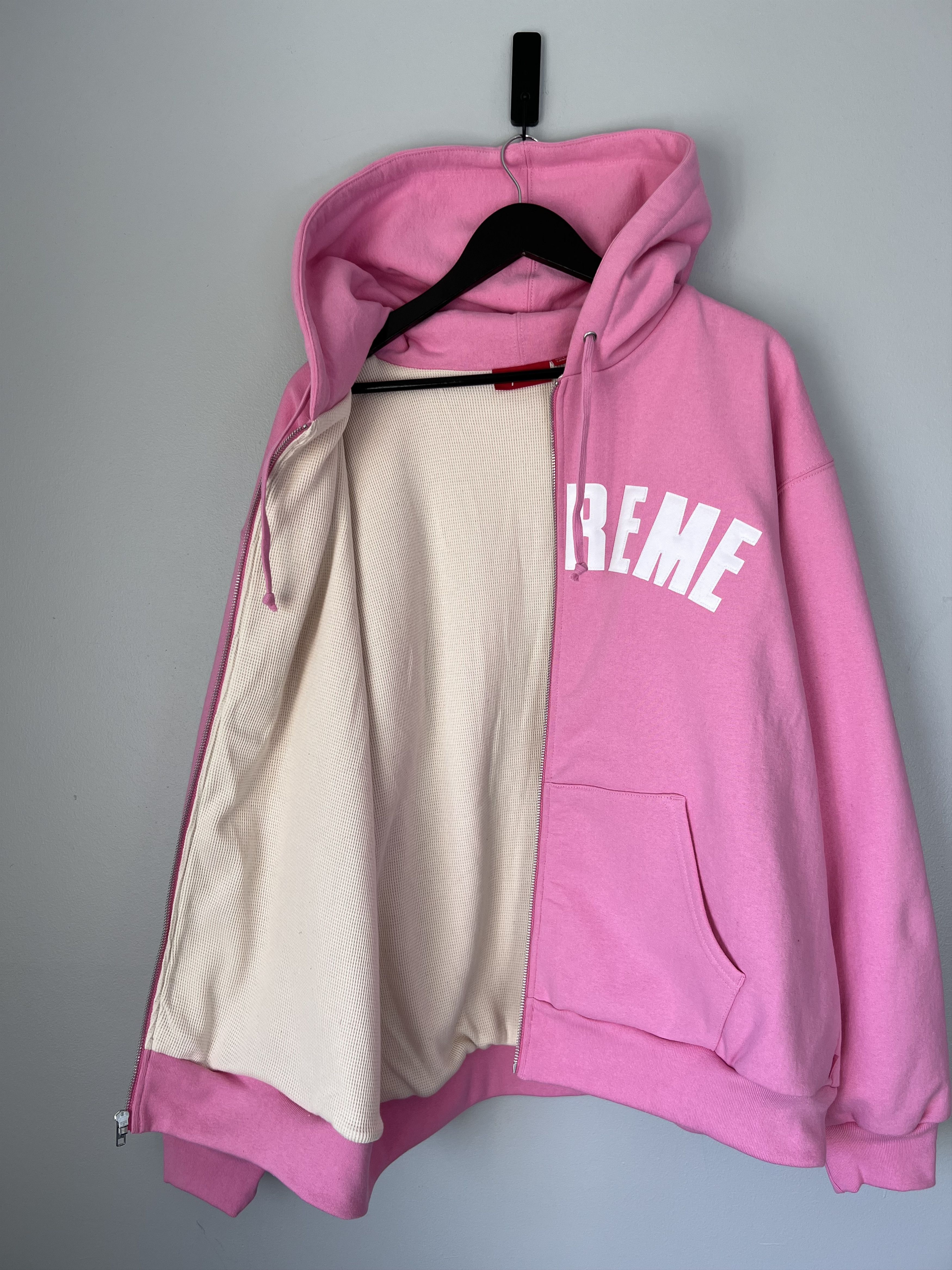 Supreme Suprem Arc Thermal Lined Zip Up Sweatshirt in Pink Size US XL / EU 56 / 4 - 4 Thumbnail