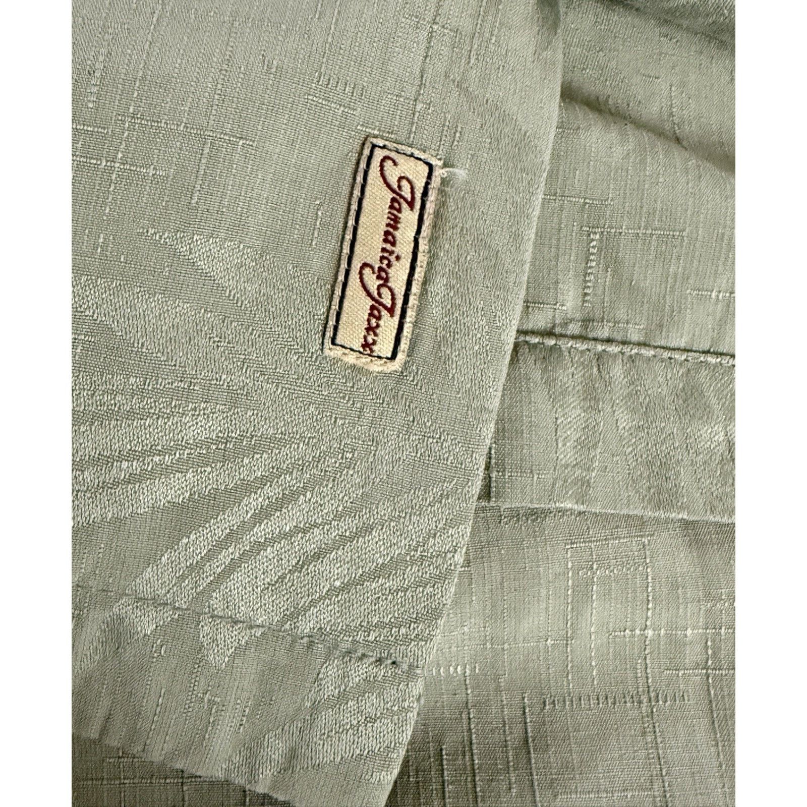 Other Jamaica Jaxx Men's Light Green Silk Button Down SS Shirt Size US L / EU 52-54 / 3 - 7 Thumbnail