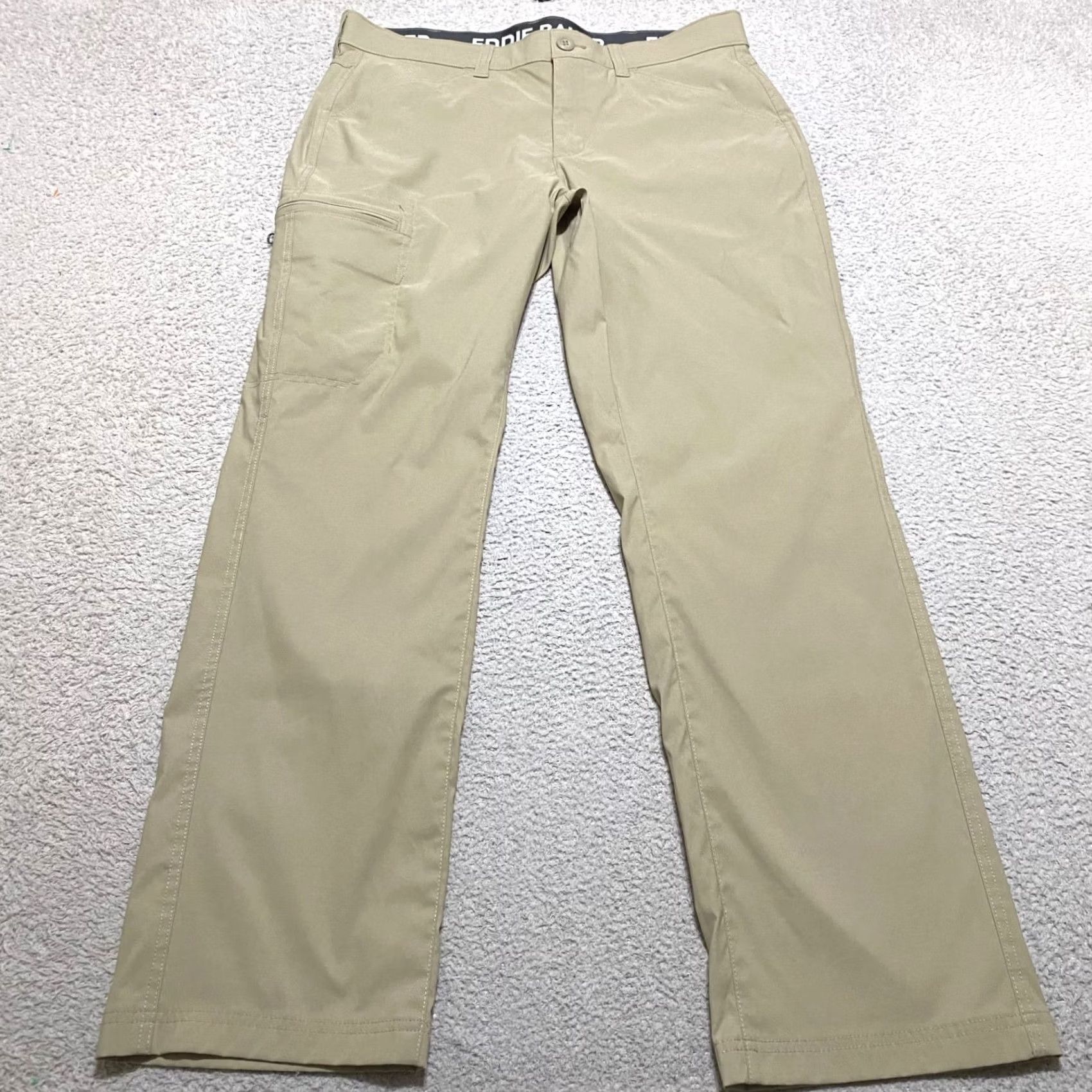 Eddie Bauer Eddie Bauer Mens Pants Beige 36x32 Straight Chino Cargo 5-Pocket Regular Nylon Spandex Outdoor Hiking Rainer Tech Casual Travel Womens Mens Boys Girls Size US 36 / EU 52 - 2 Thumbnail