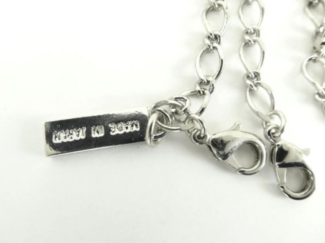 Yohji Yamamoto Yohji Yamamoto - Silver Crystal Thin Long Chain Necklace Size ONE SIZE - 11 Thumbnail