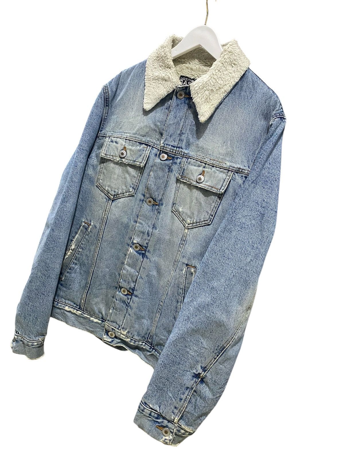 Dolce & Gabbana Vtg Dolce & Gabbana Denim Lining Sherpa Jacket Distressed Size US M / EU 48-50 / 2 - 4 Thumbnail