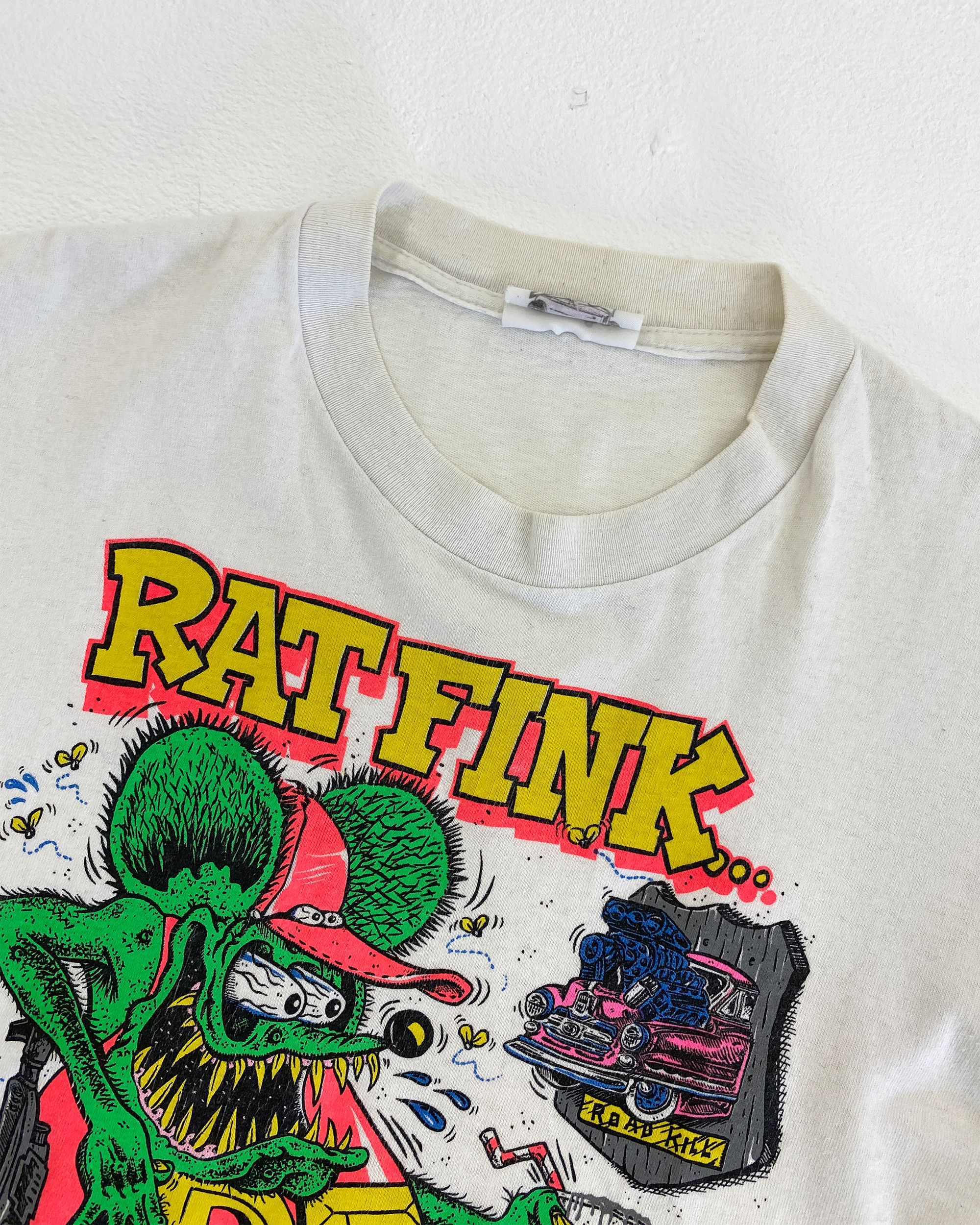 Vintage 1990 Rat Fink Ed Roth Single Stitch T-Shirt Size US M / EU 48-50 / 2 - 8 Thumbnail