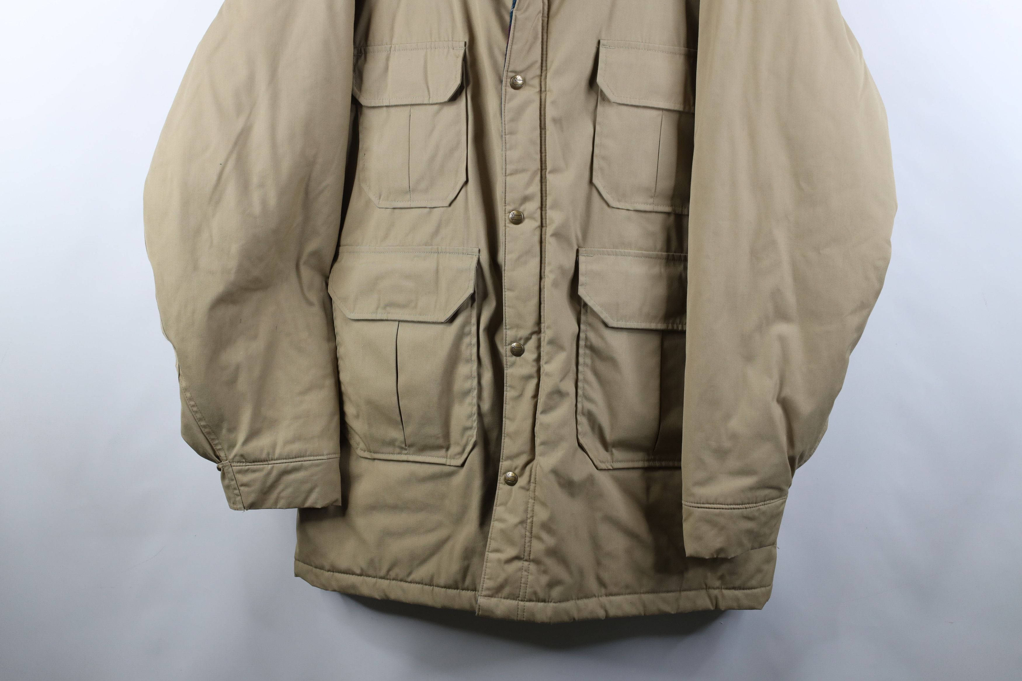 Vintage × Woolrich Woolen Mills Vintage 90s Woolrich Lined Full Zip Parka Jacket Beige USA Size US XL / EU 56 / 4 - 3 Thumbnail