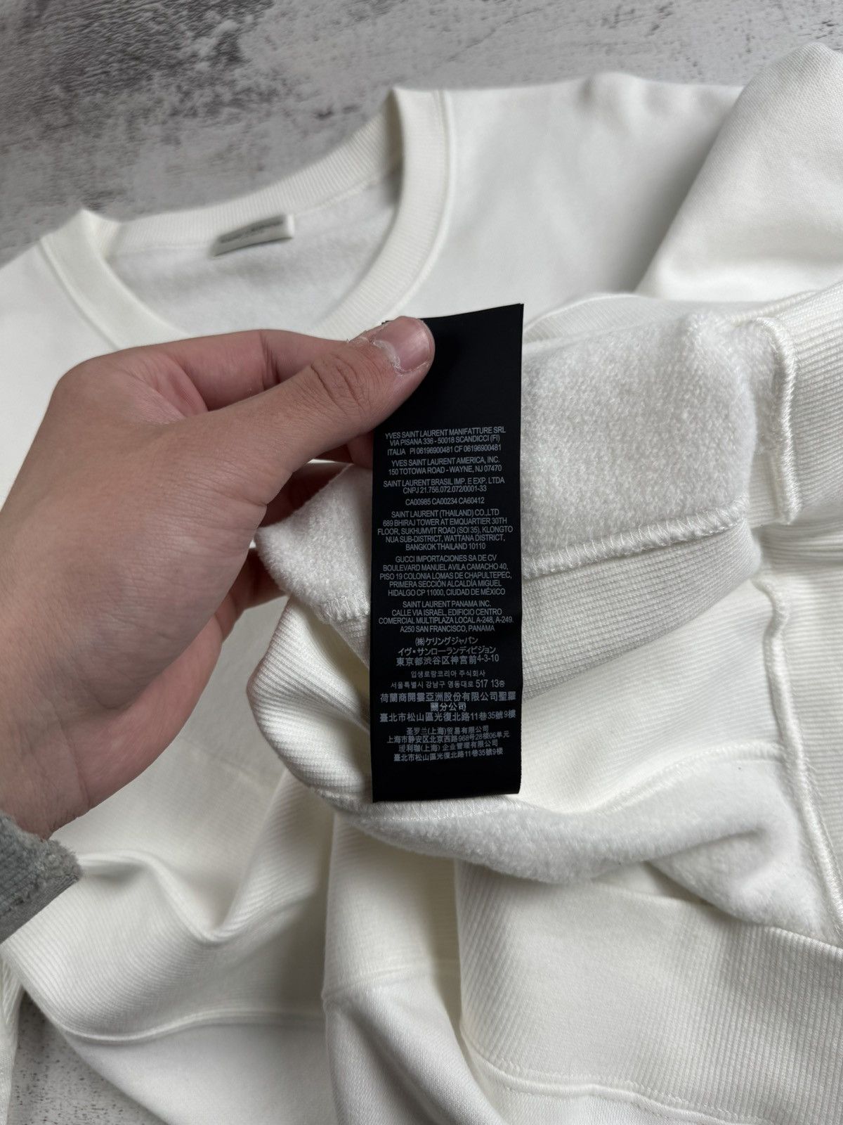 Saint Laurent Paris SAINT LAURENT Paris 2021 YSL Logo Cotton White Crew Sweatshirt Pullover Hoodie Size US L / EU 52-54 / 3 - 11 Thumbnail