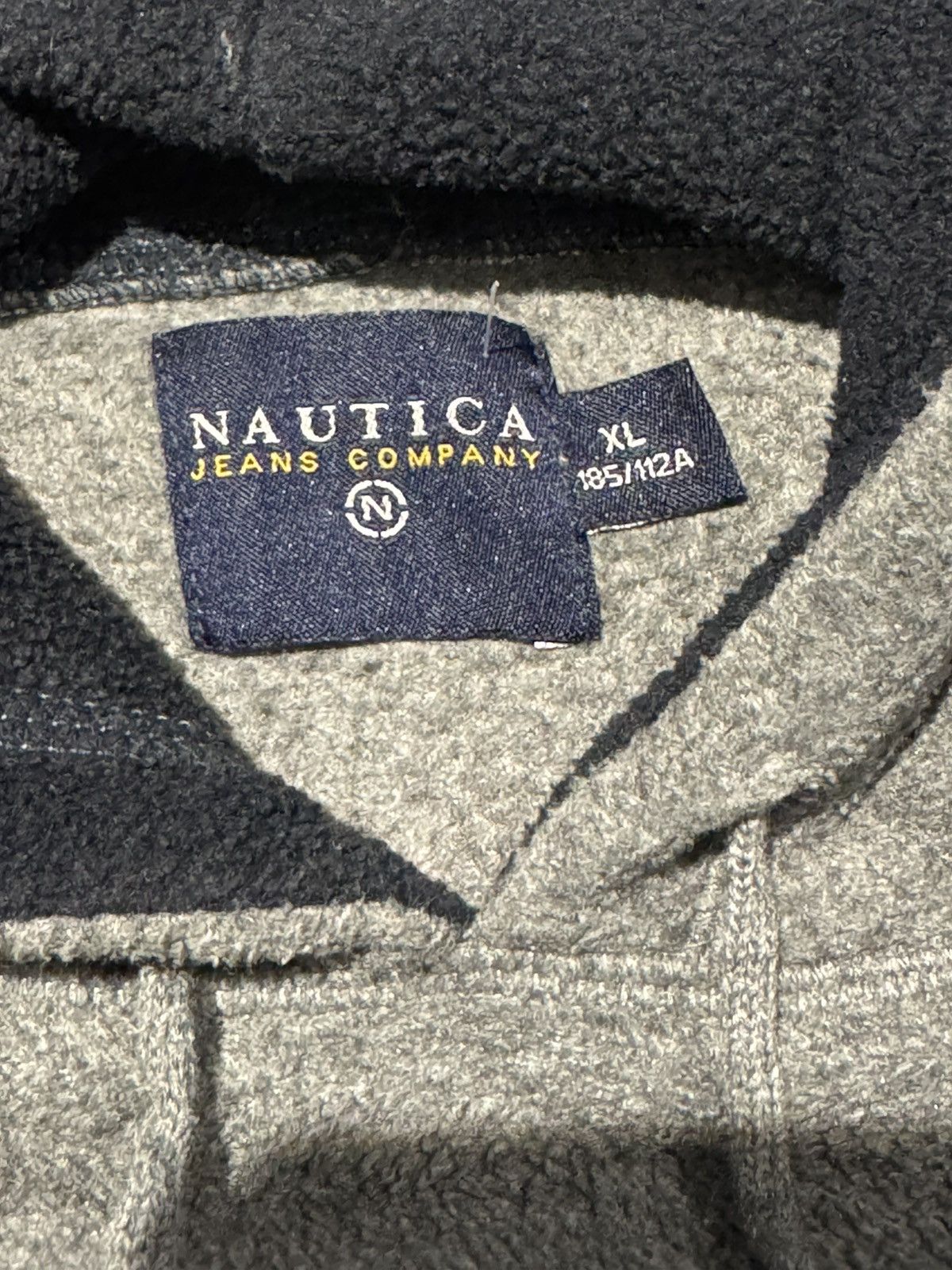 Nautica Y2K Nautica Jeans Fleece Gray Embroidered Red Logo Hoodie Size US XL / EU 56 / 4 - 4 Thumbnail