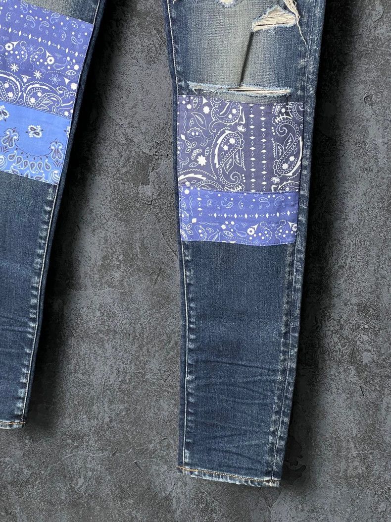 Amiri Amiri Blue stitched jeans 2502-Nextarrow Size US 32 / EU 48 - 6 Thumbnail