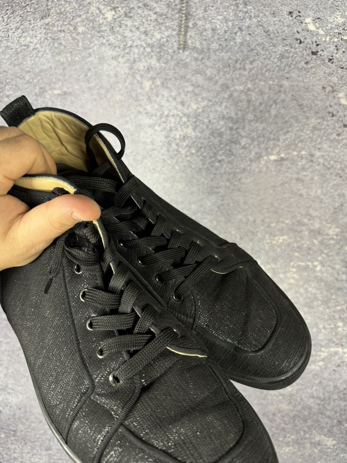 Christian Louboutin Christian Louboutin 43 1/2 sneaker sneakers high top black Size US 10.5 / EU 43-44 - 10 Thumbnail