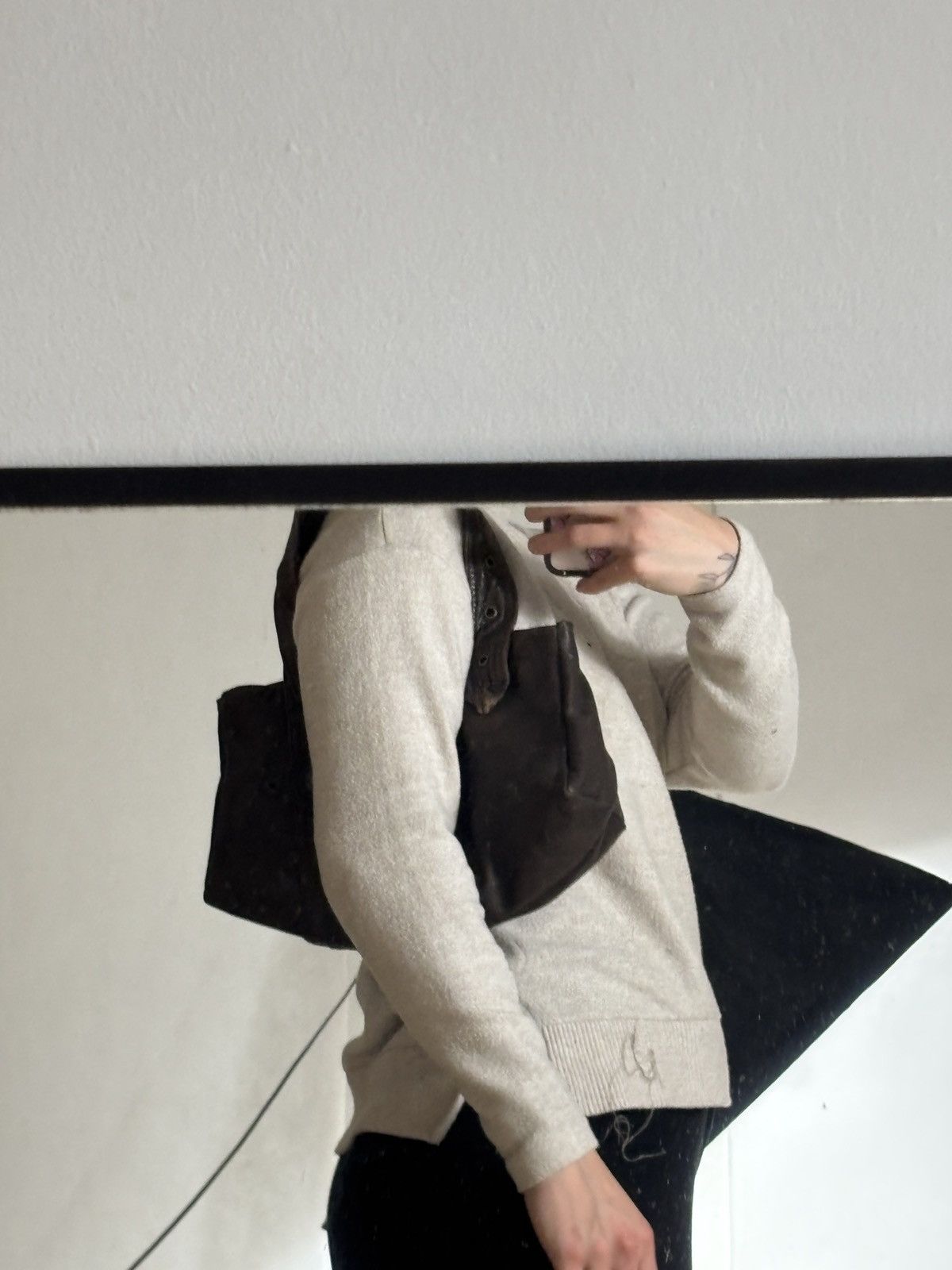 Designer × Vintage Leather bag cuir sac hobo shopper tote shoulder designer Size ONE SIZE - 6 Thumbnail