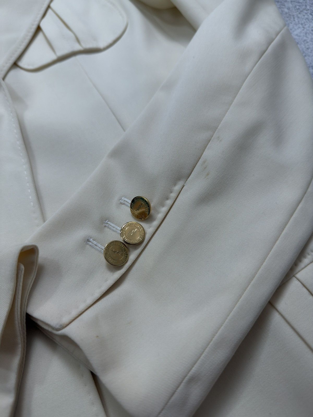 Yves Saint Laurent YVES SAINT LAURENT RIVE GAUCHE BEIGE BLAZER JACKET LANA WOOL Size M / US 6-8 / IT 42-44 - 8 Thumbnail