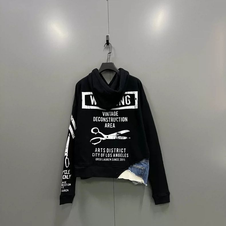greg lauren vintage deconstruction hooded sweatshirt-dmc