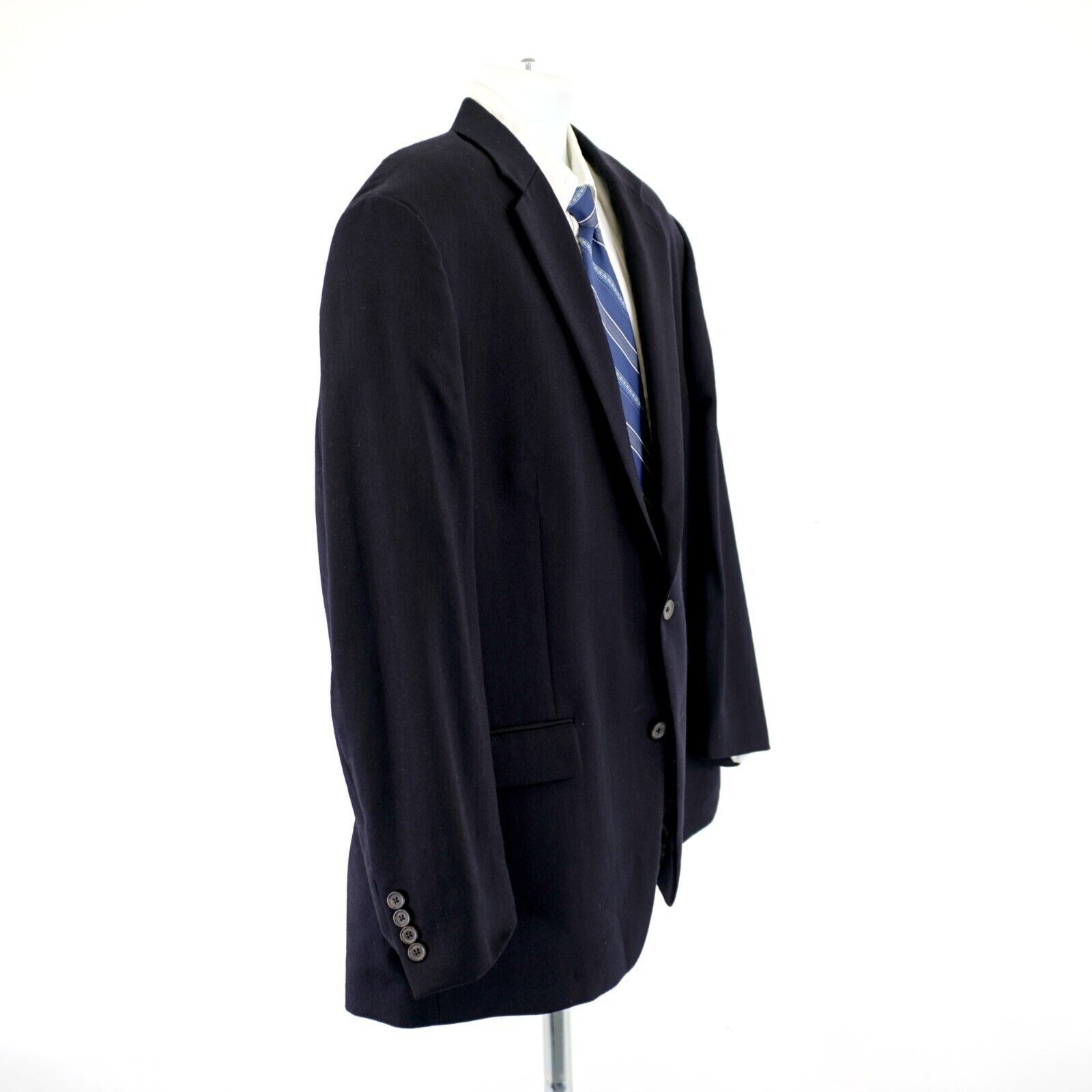 Lauren Ralph Lauren Lauren Ralph Lauren 48L Blue Herringbone Thick Wool Sport Co Size 48L - 7 Thumbnail
