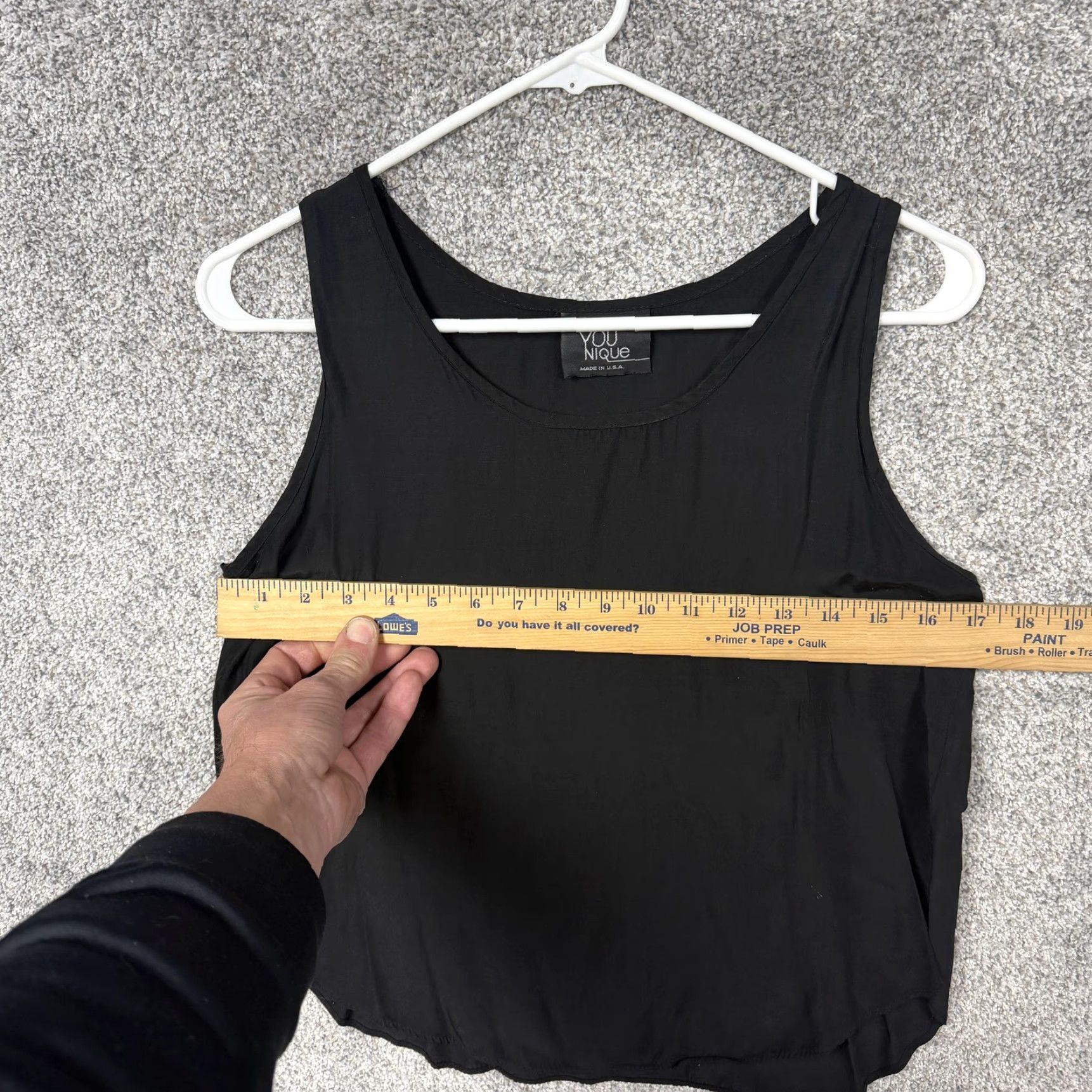 Vintage VINTAGE Younique Tank Top M Black Women Sleeveless Scoop Neck Basic Casual Layering 90s Y2K Minimalist Goth Grunge Size M / US 6-8 / IT 42-44 - 3 Thumbnail
