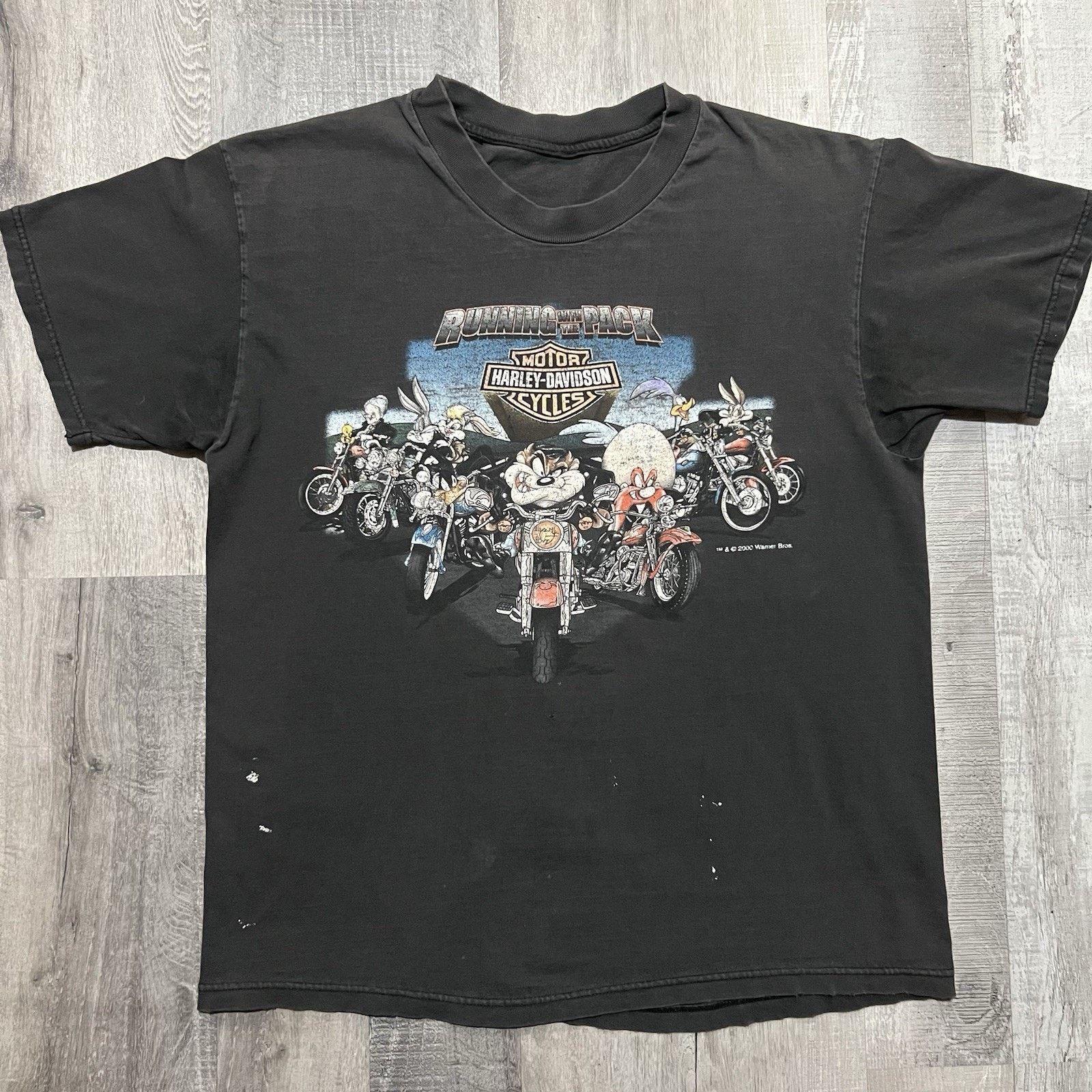 VTG Harley-Davidson Looney Tunes Faded Run with the Pack Tee