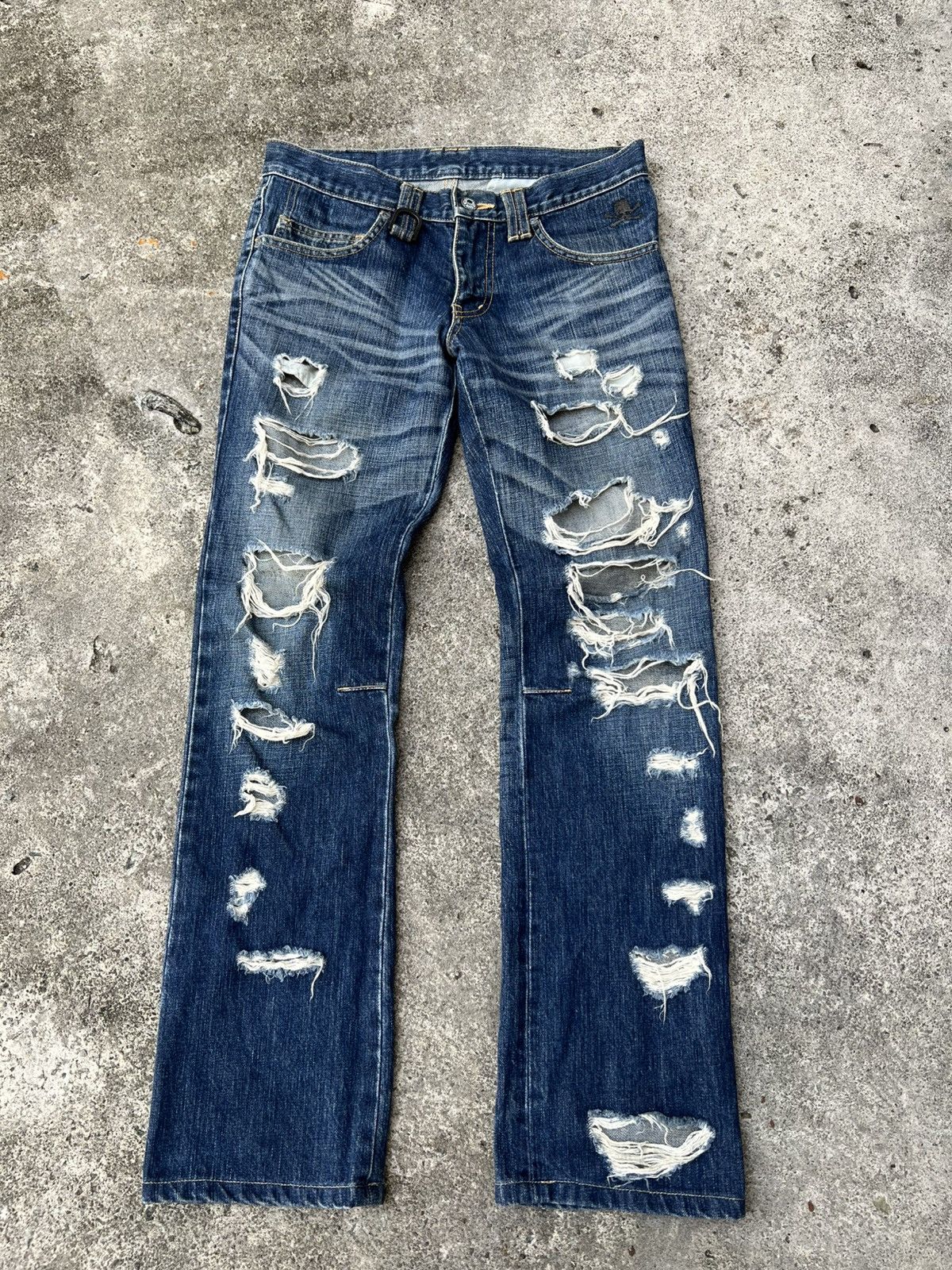 Japanese Brand 💥Japanese Brand Roen Distress Punk Jean Very Rare Size US 30 / EU 46 - 1 Thumbnail