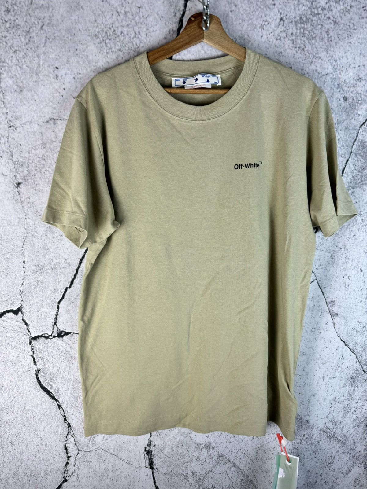 Off-White Off-White S/S22 Caravaggio Tee Sand Medium Size US M / EU 48-50 / 2 - 2 Thumbnail