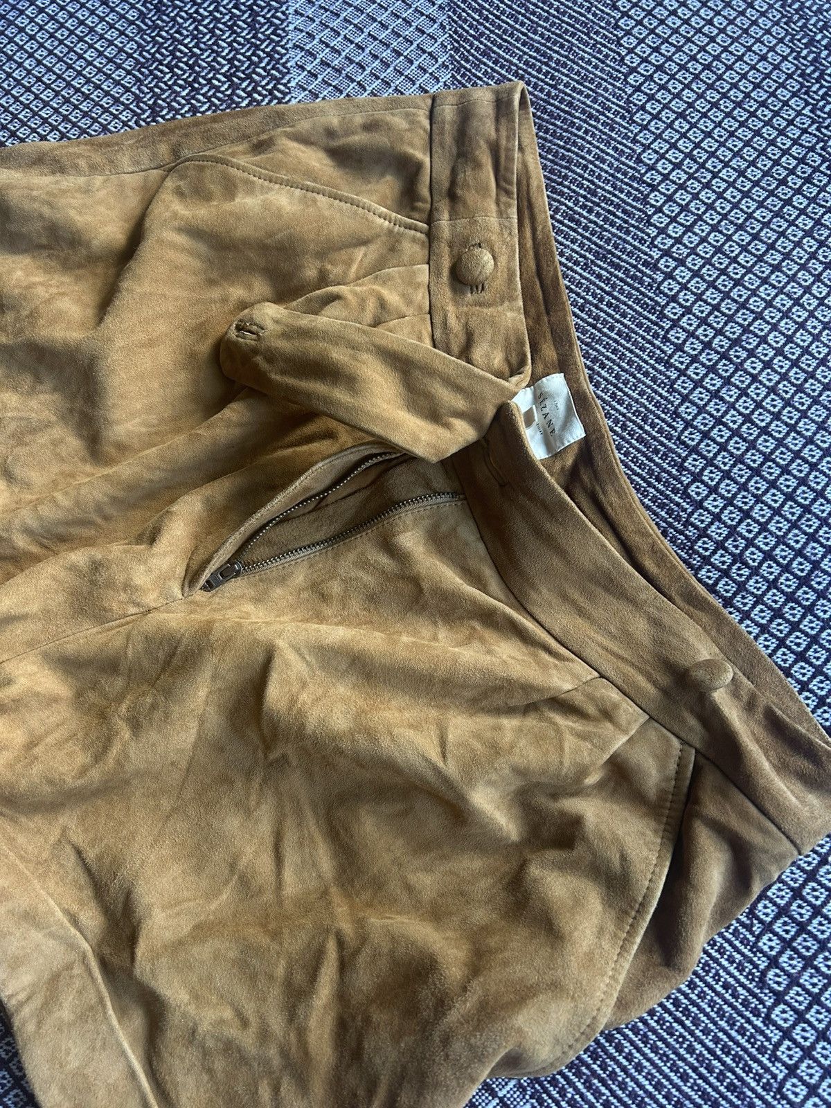Sezane Sezane 100% Goat Leather Midi Skirt Women Size 44 Luxury Size 30" / US 8 / IT 44 - 12 Thumbnail