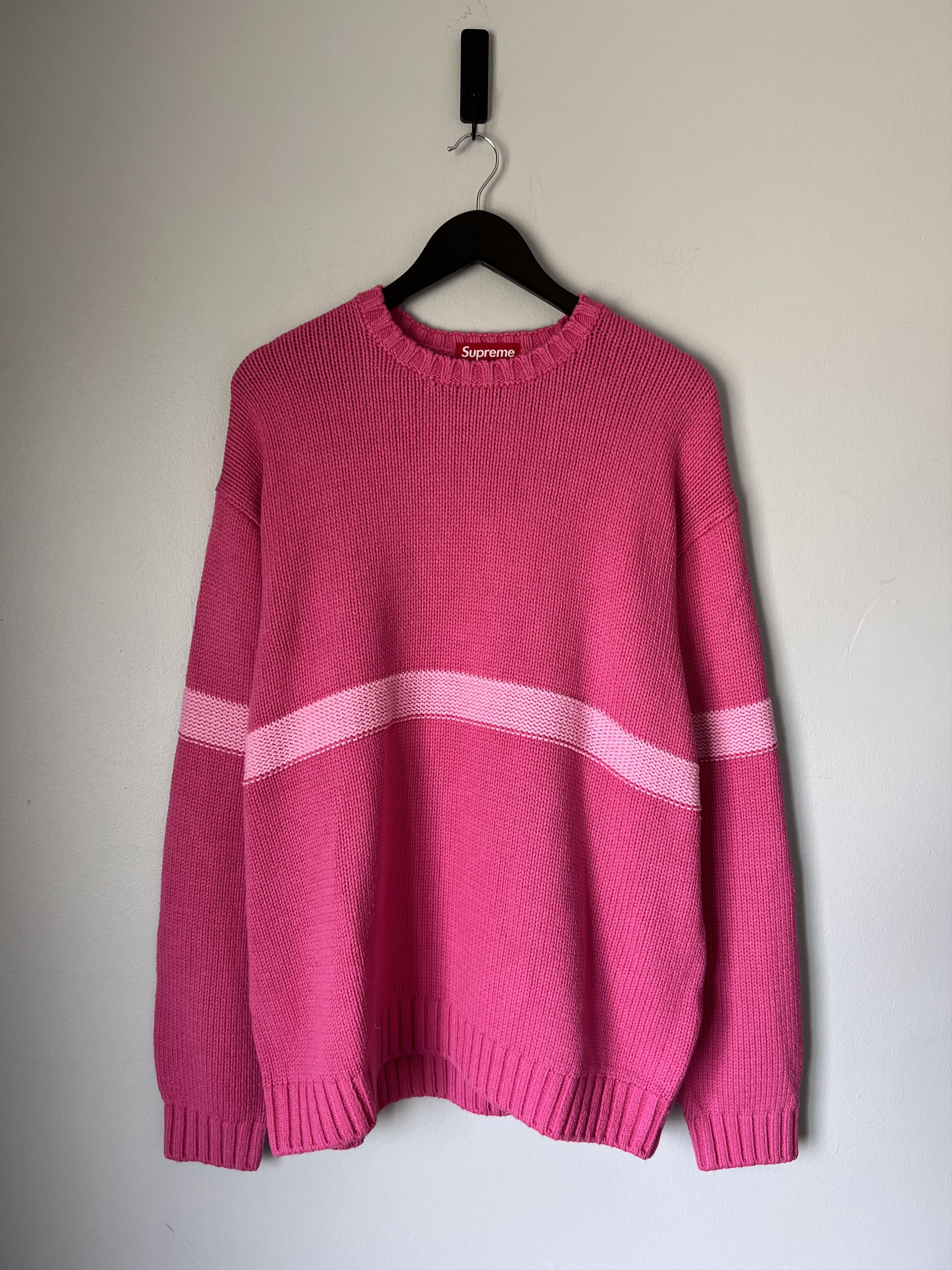 Supreme Supreme Tonal Applique Sweater in Dark Pink Size US XL / EU 56 / 4 - 4 Thumbnail