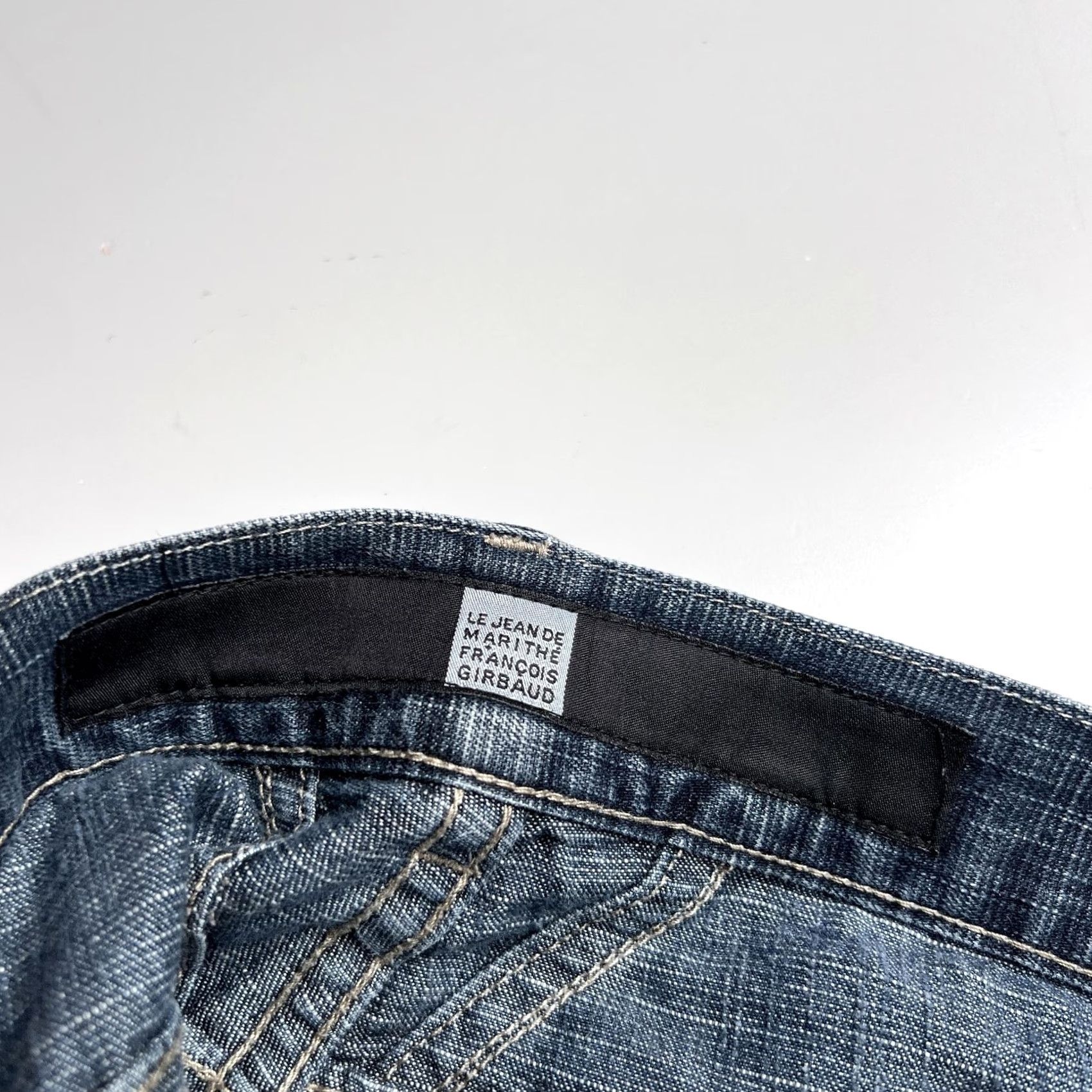 Vintage Marithe Francois Girbaud Jeans Mens 43x31 Blue Relaxed Straight Distressed Denim Distressed Jeans Crosshatch Denim, Mens, 42, Regular, Blue, Jeans Size US 42 / EU 58 - 4 Thumbnail