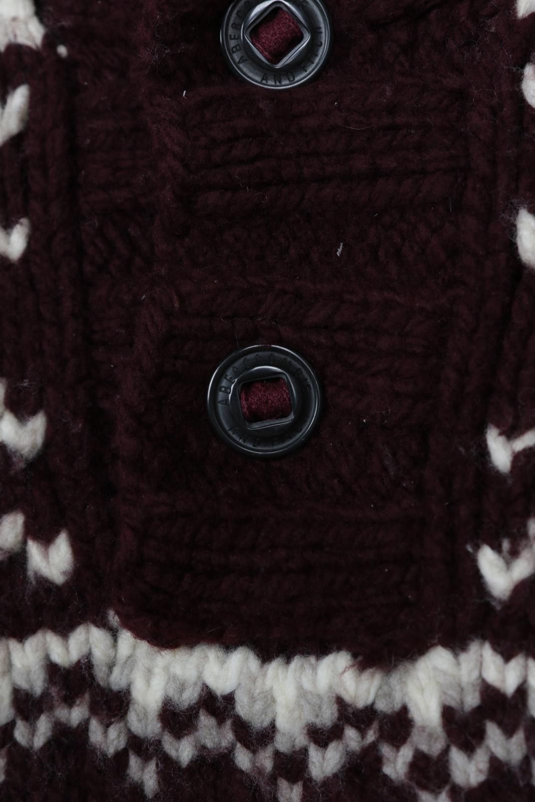 Abercrombie & Fitch 00's Abercrombie & Fitch Knitted Snowflake Cardigan Size S / US 4 / IT 40 - 4 Thumbnail