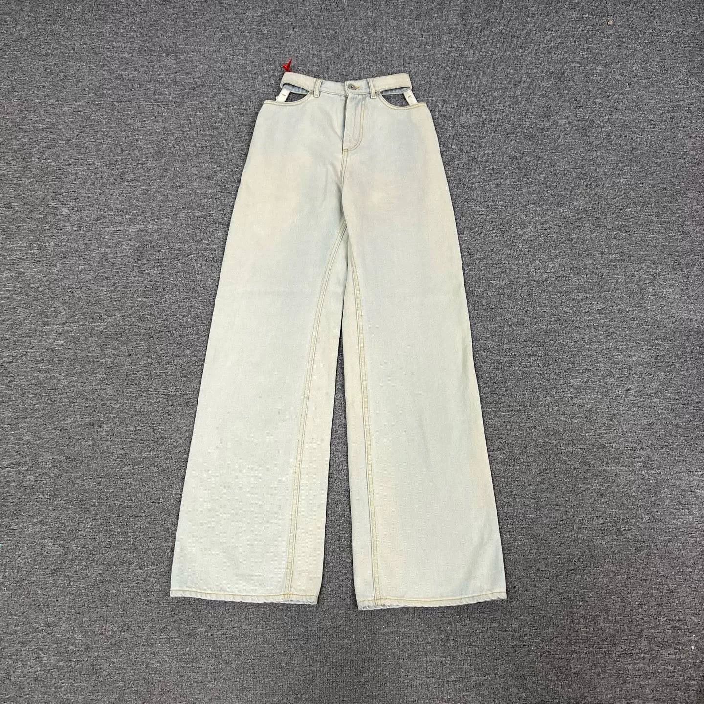 Maison Margiela Maison Margiela Washed Blue Waist Cutout Jeans Size 36" / US 14 / IT 50 - 1 Thumbnail