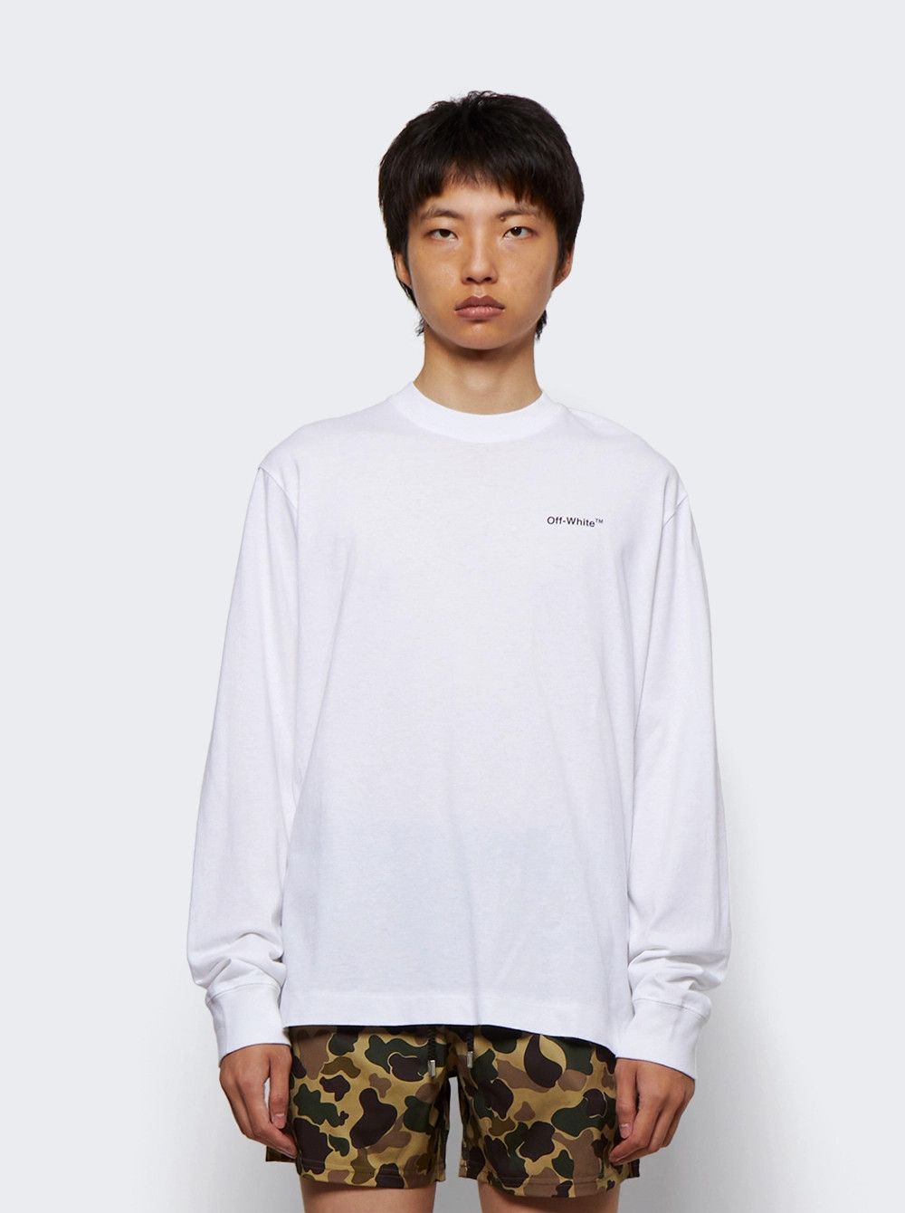 White Caravaggio Arrows Long Sleeve Skate T-Shirt