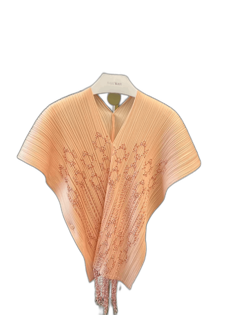 Issey Miyake Issey Miyake Pink Pleated Shoulder Wrap-yf Size M / US 6-8 / IT 42-44 - 1 Thumbnail