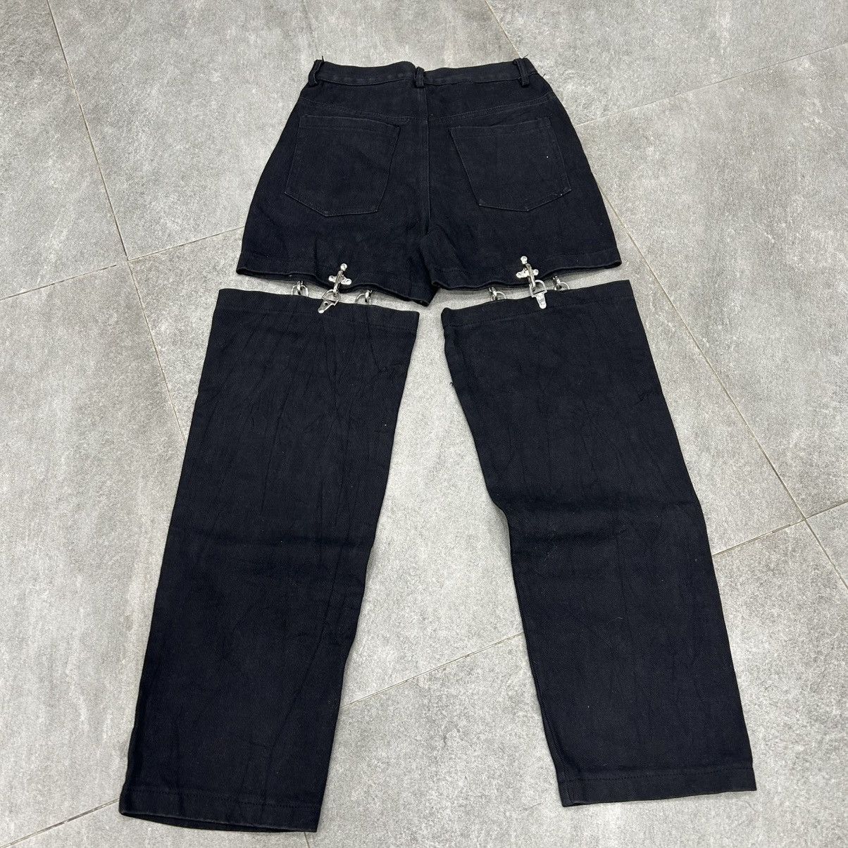 Japanese Brand MAD-Punk Buckle Black Jeans Size US 27 - 12 Thumbnail