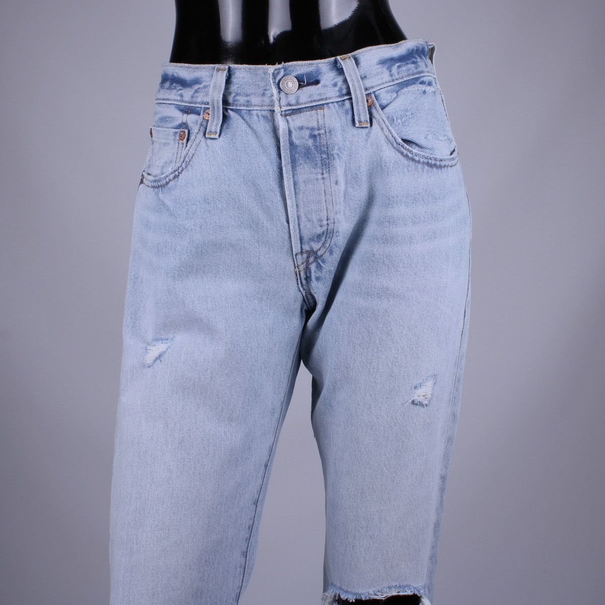Levi's Women's Levi's 501 Selvedge Regular Straight Cropped Jeans Size 26" / US 2 / IT 38 - 6 Thumbnail