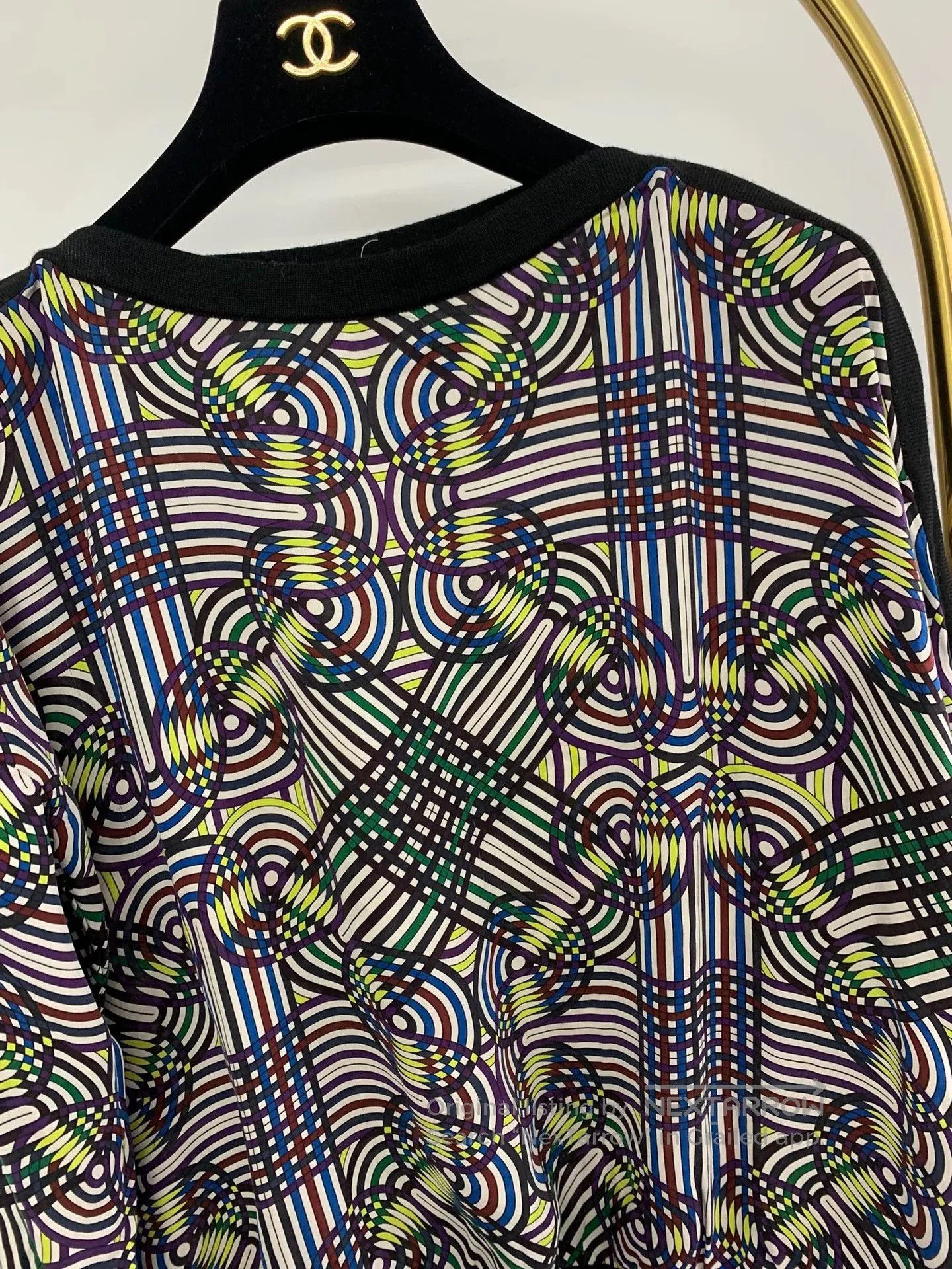 Hermes Hermes White Silk Printed Top. Size US M / EU 48-50 / 2 - 2 Thumbnail