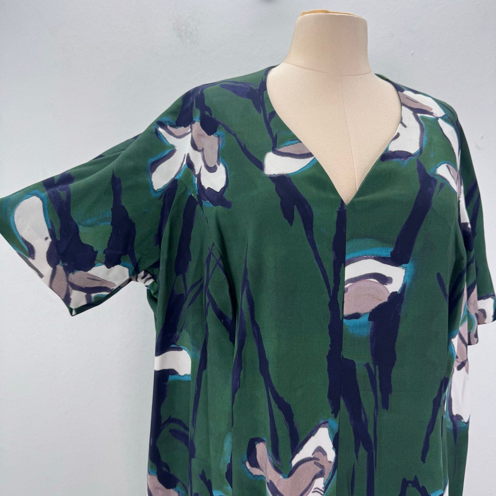 Marina Rinaldi Marina Rinaldi Destino Floral Printed Dress Green US 22 Size 3XL / US 20-22 - 3 Thumbnail
