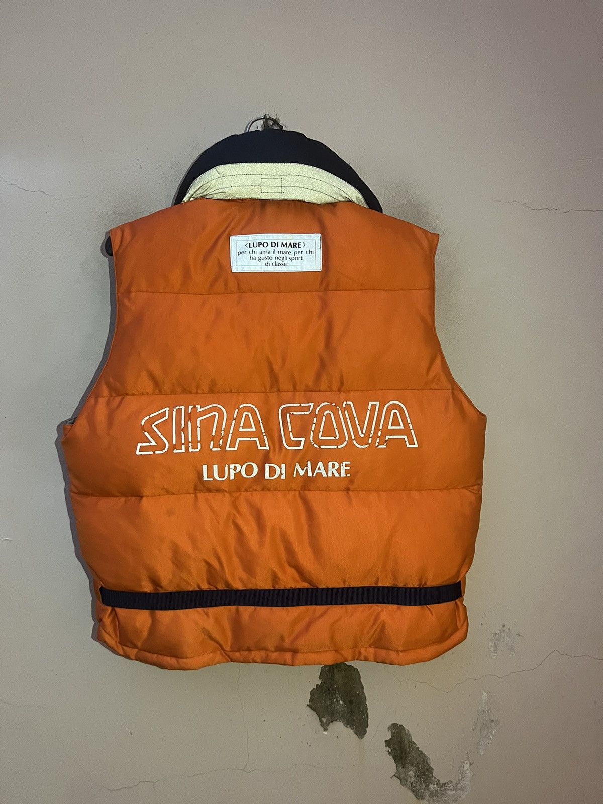 Vintage Vintage Lupo De Mare Sina Cova Orange Down Puffer Vest Size US M / EU 48-50 / 2 - 24 Thumbnail